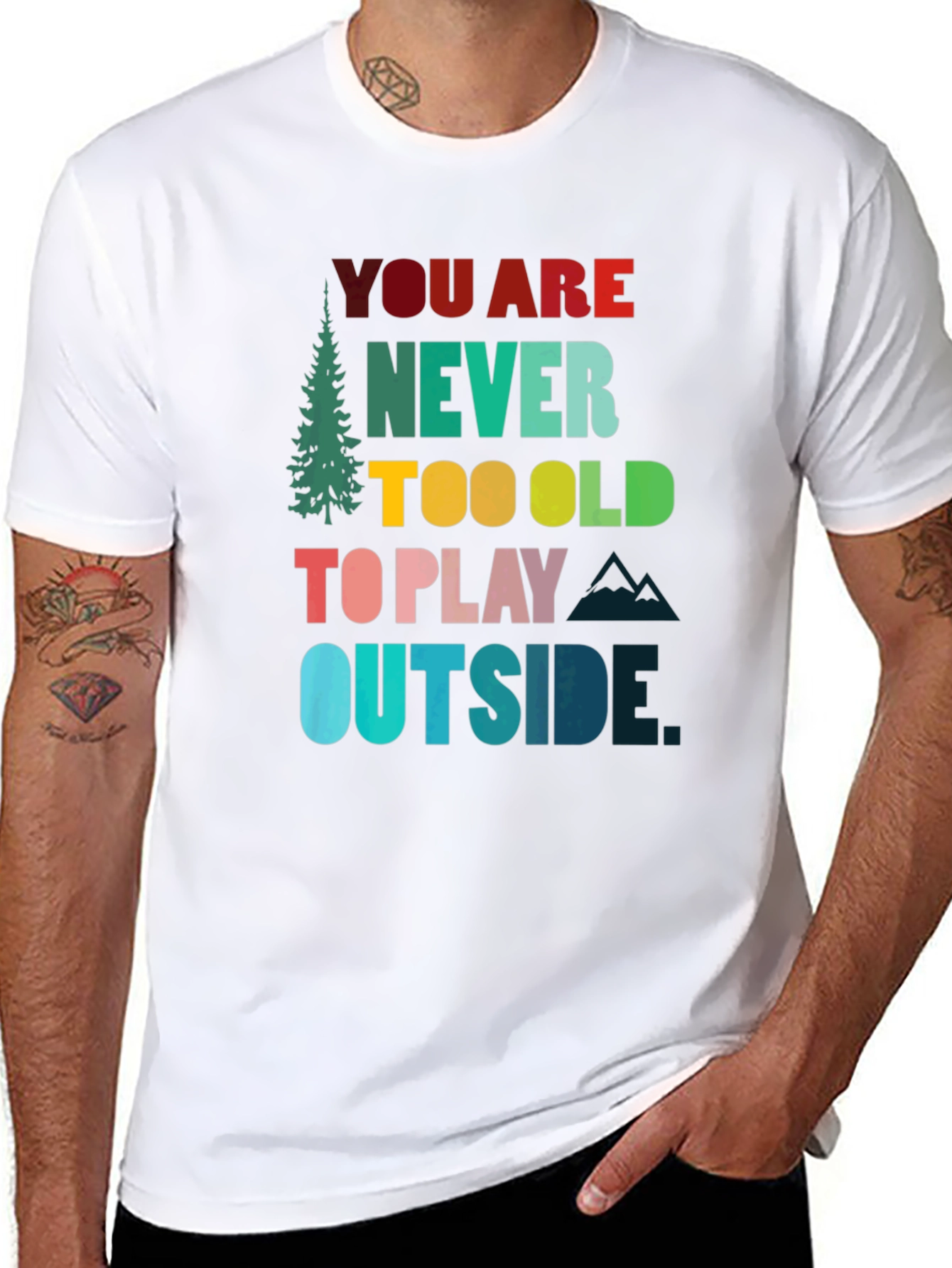 Never Too Old to Play Outside Graphic T-Shirt