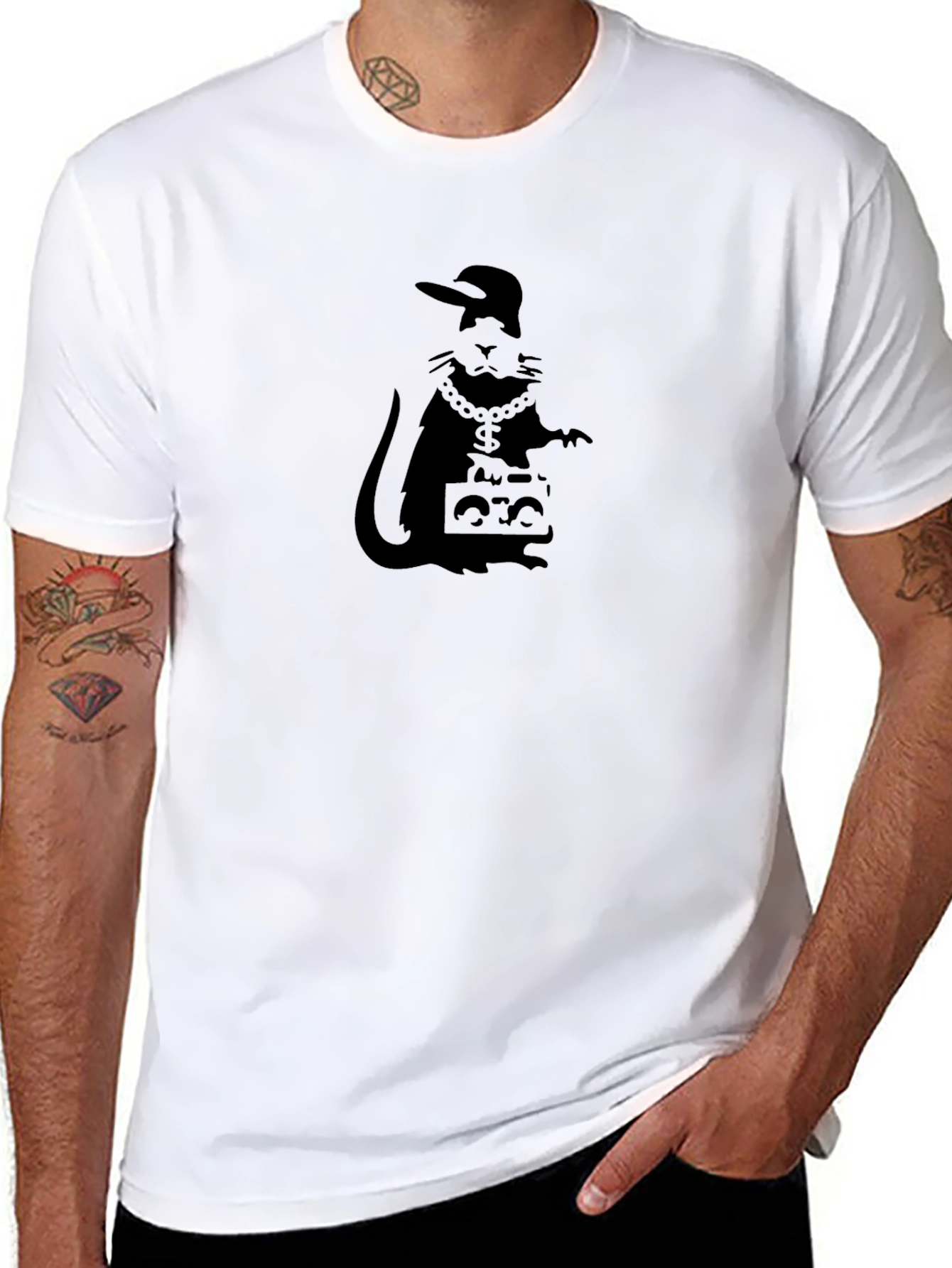 Rat DJ Black T-Shirt - Urban Hip Hop Style