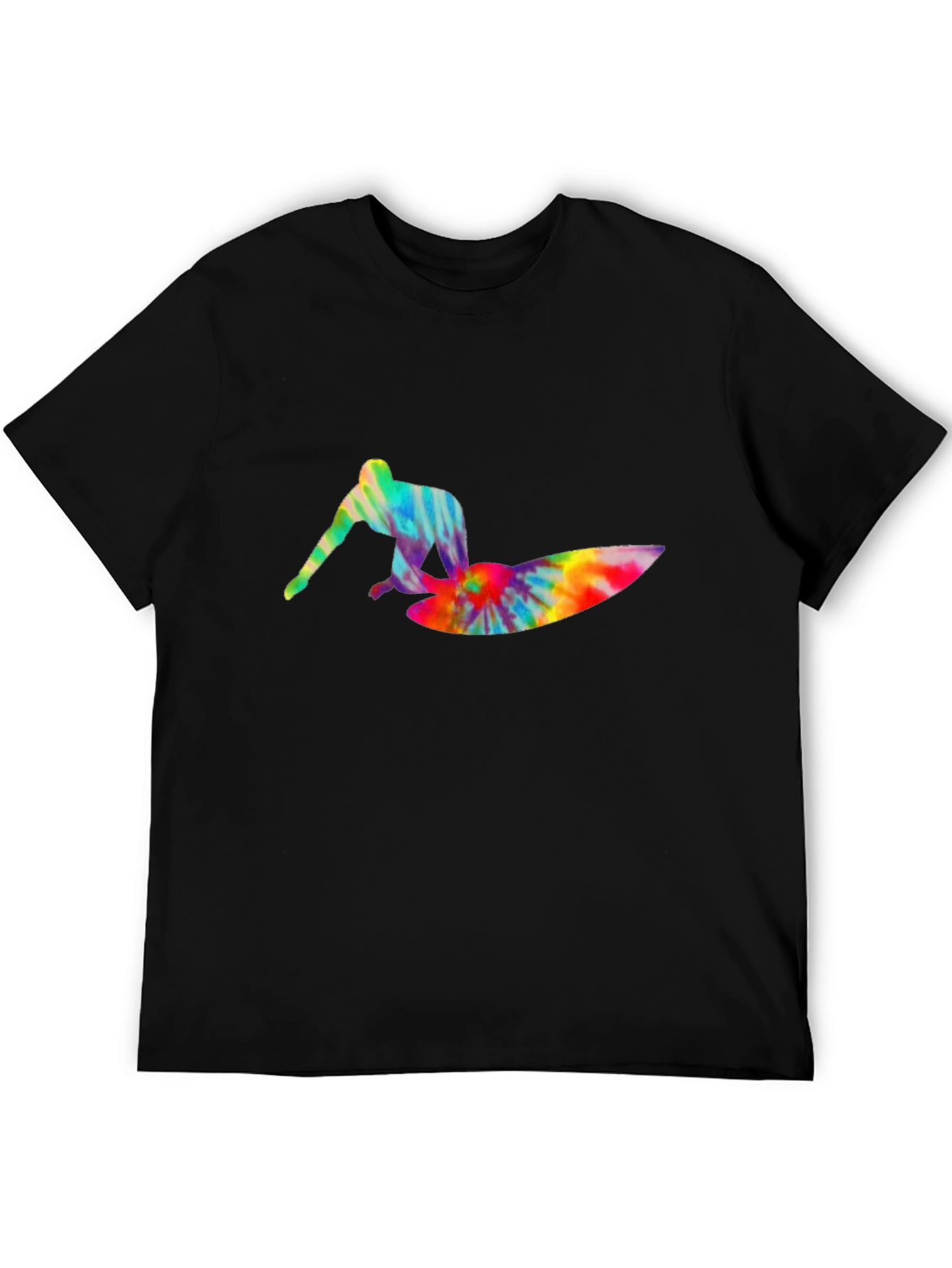 Tie-Dye Surfer Graphic Tee - Black