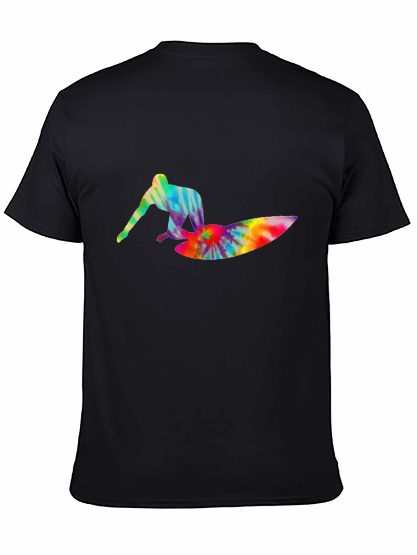 Tie-Dye Surfer Graphic Tee - Black