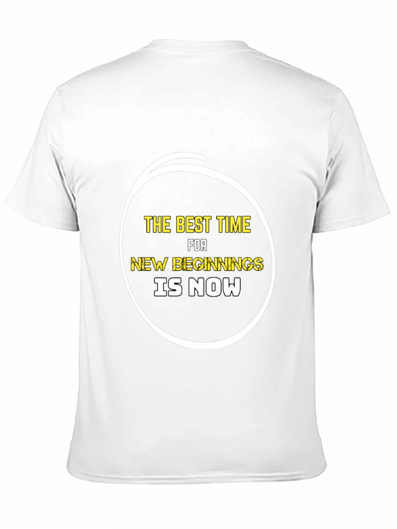 Inspirational The Best Time Black Graphic T-Shirt
