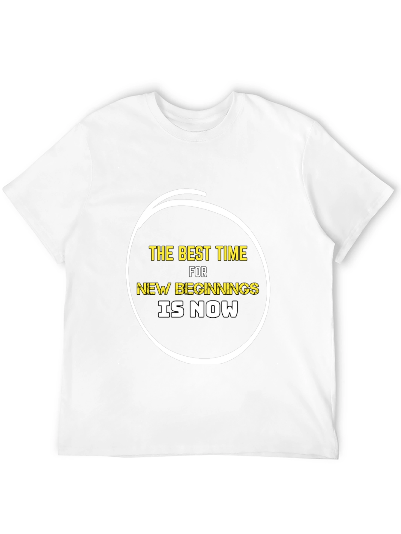 Inspirational The Best Time Black Graphic T-Shirt