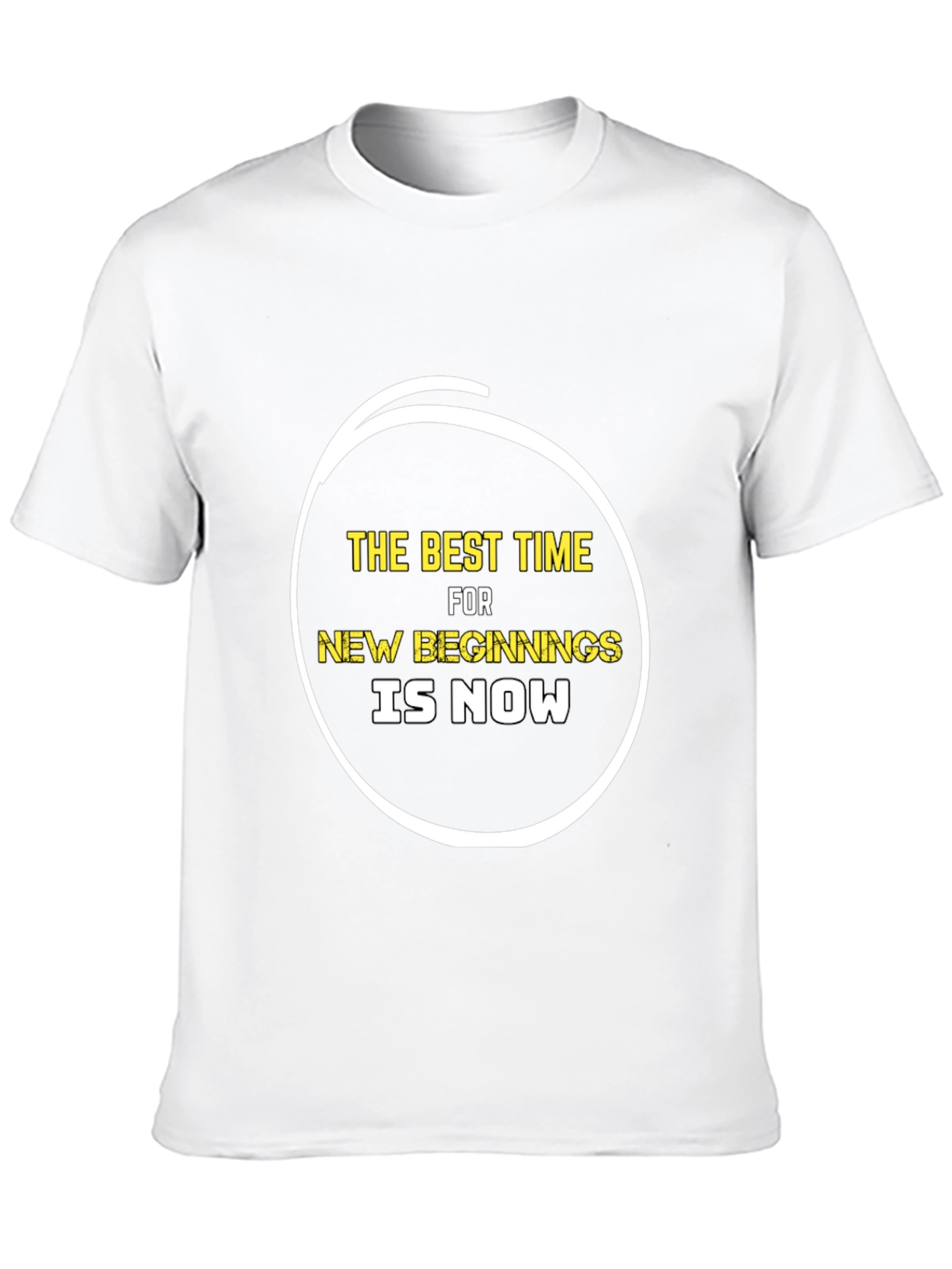 Inspirational The Best Time Black Graphic T-Shirt