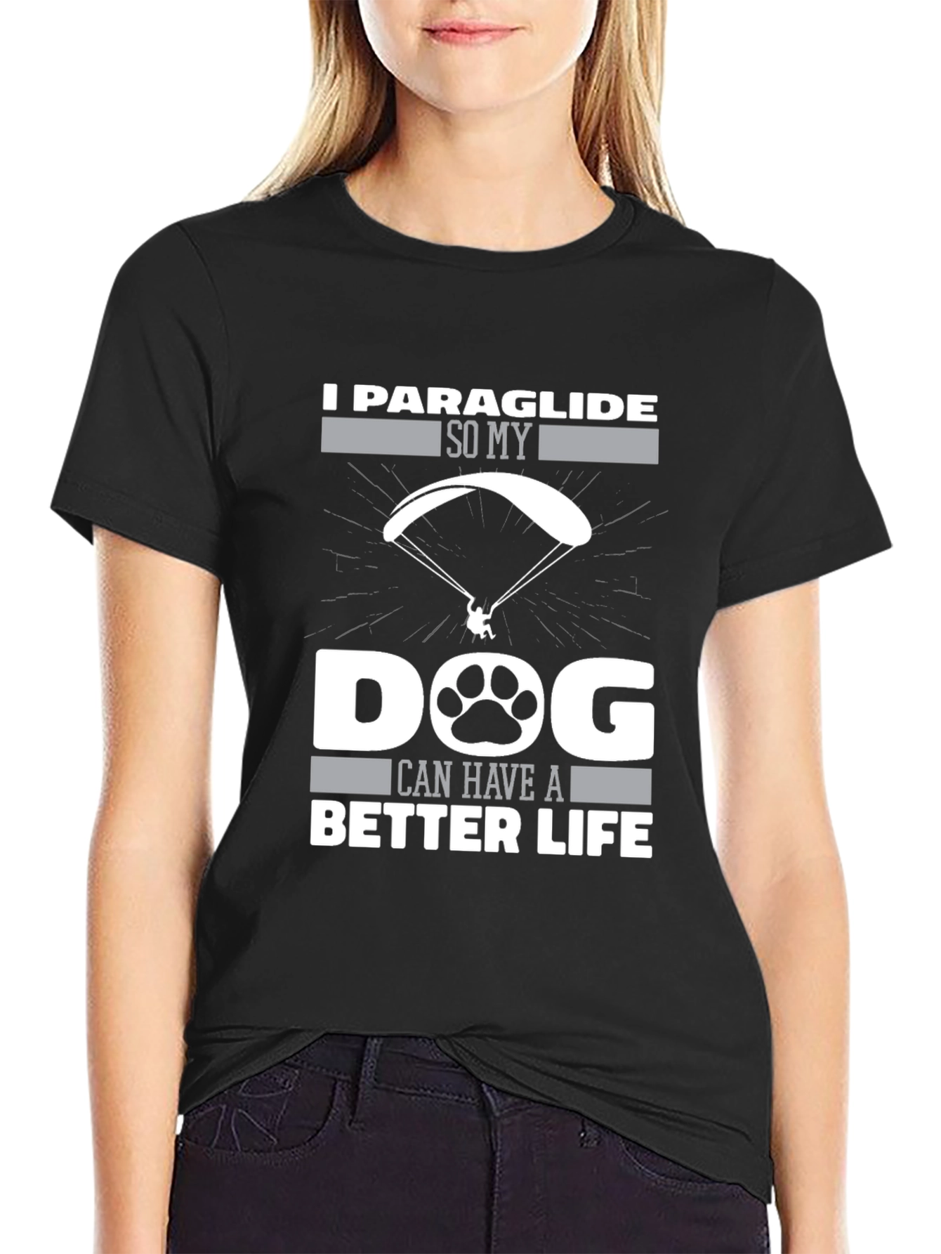 Paraglide Dog Life Graphic Tee