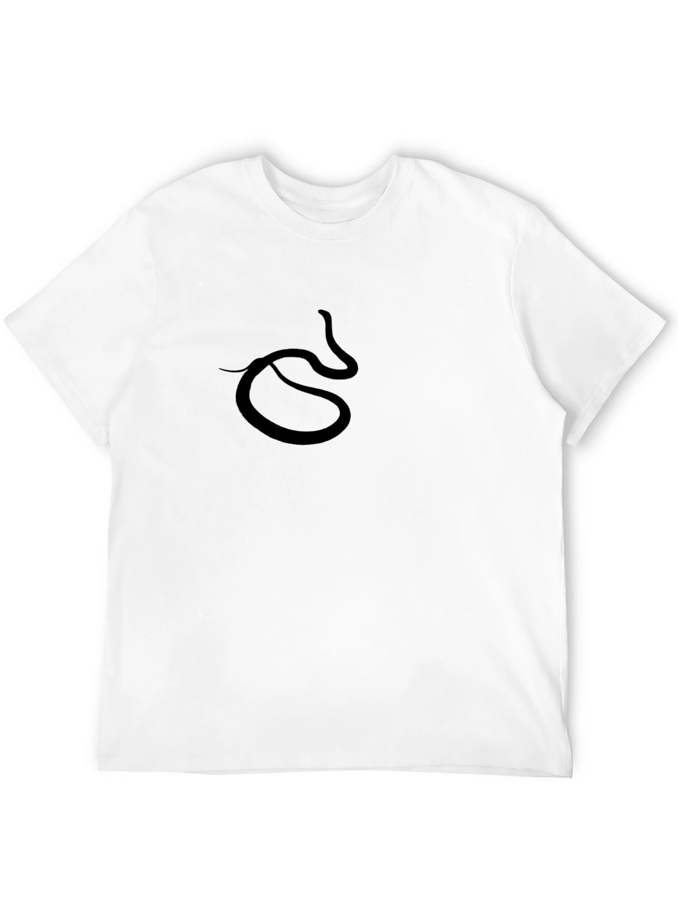 Black Tee with Snake Graphic