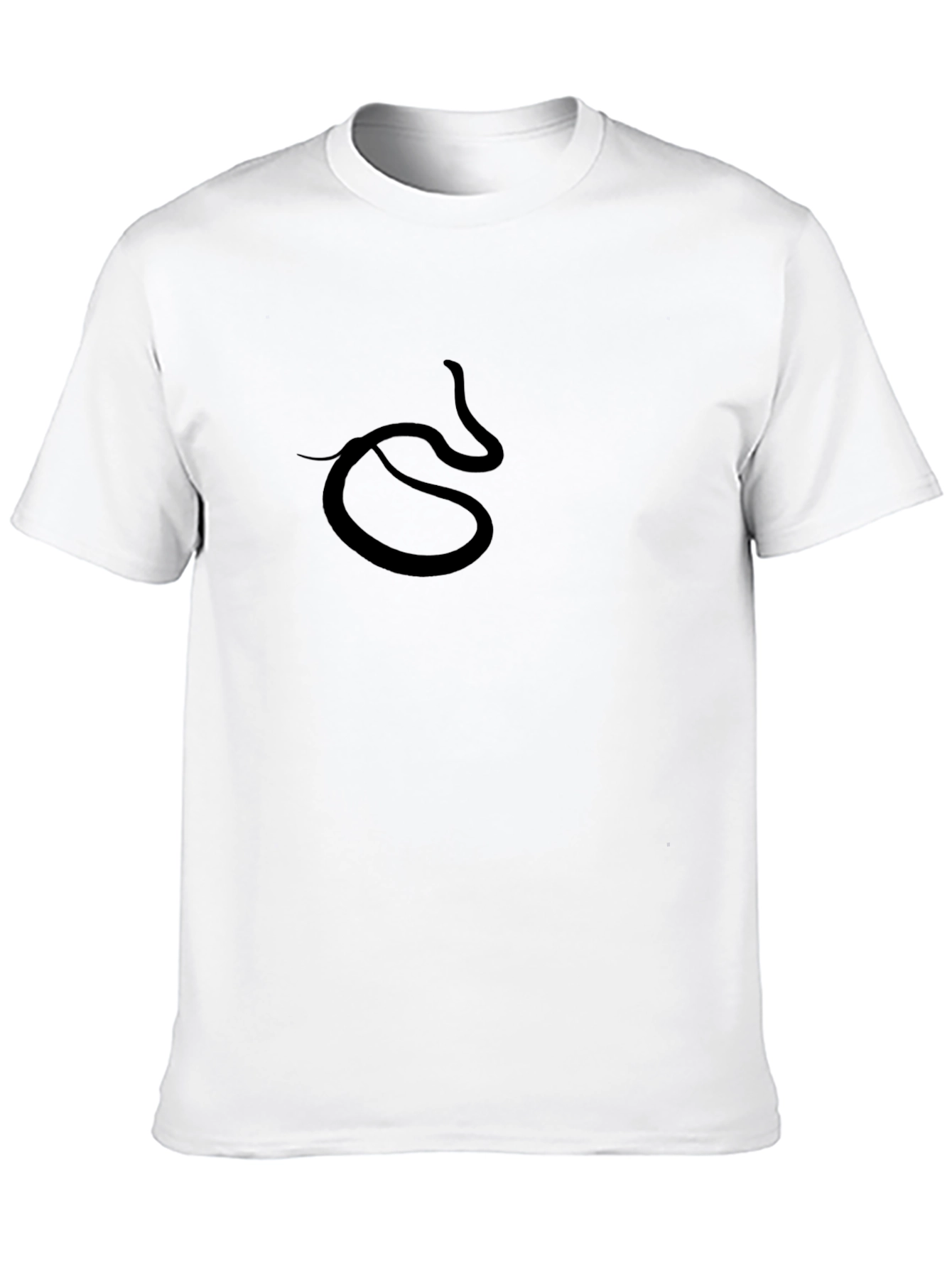 Black Tee with Snake Graphic
