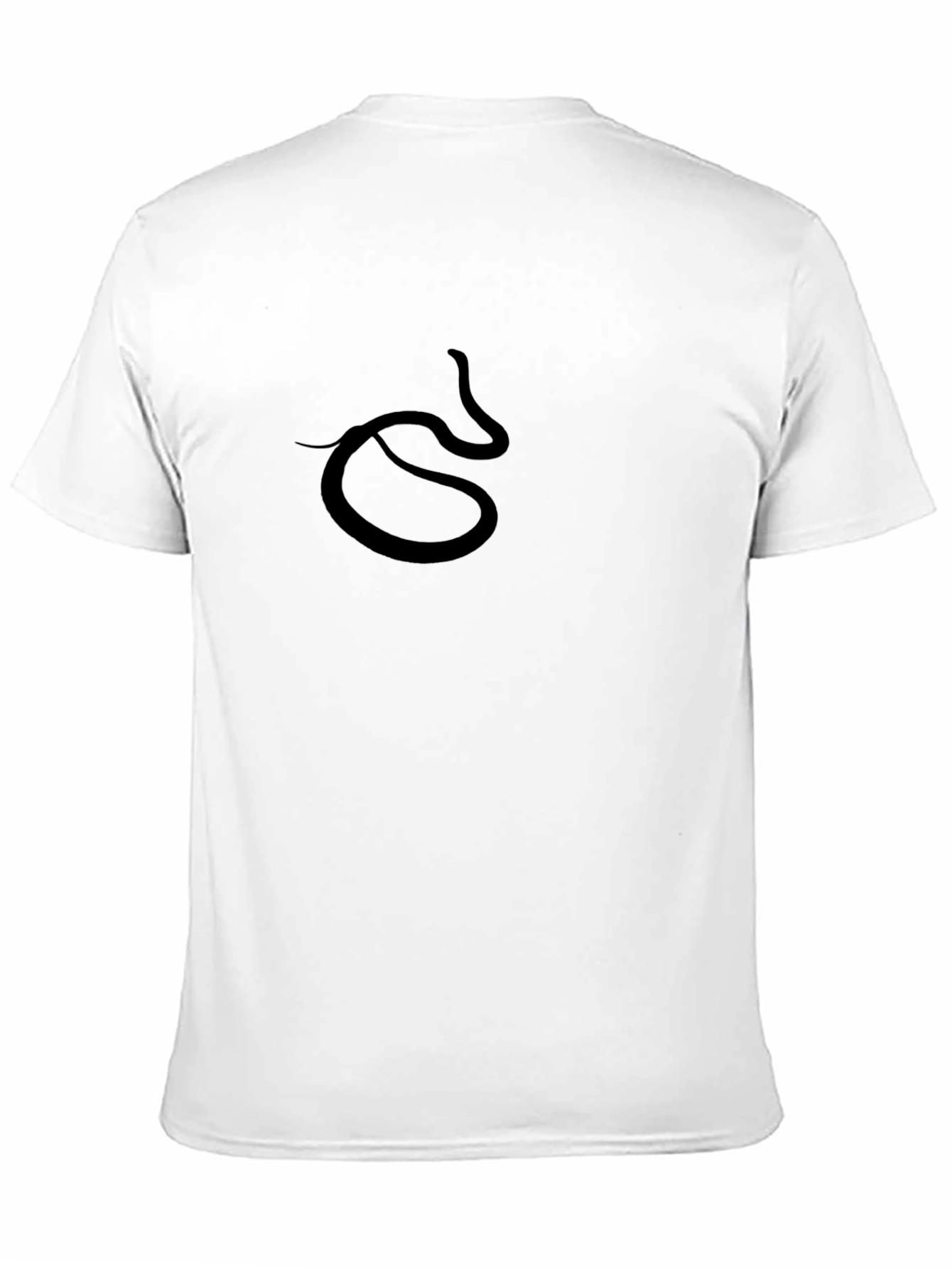 Black Tee with Snake Graphic