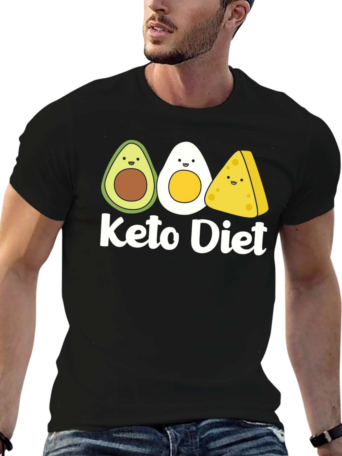 Keto Diet Cartoon Food T-Shirt