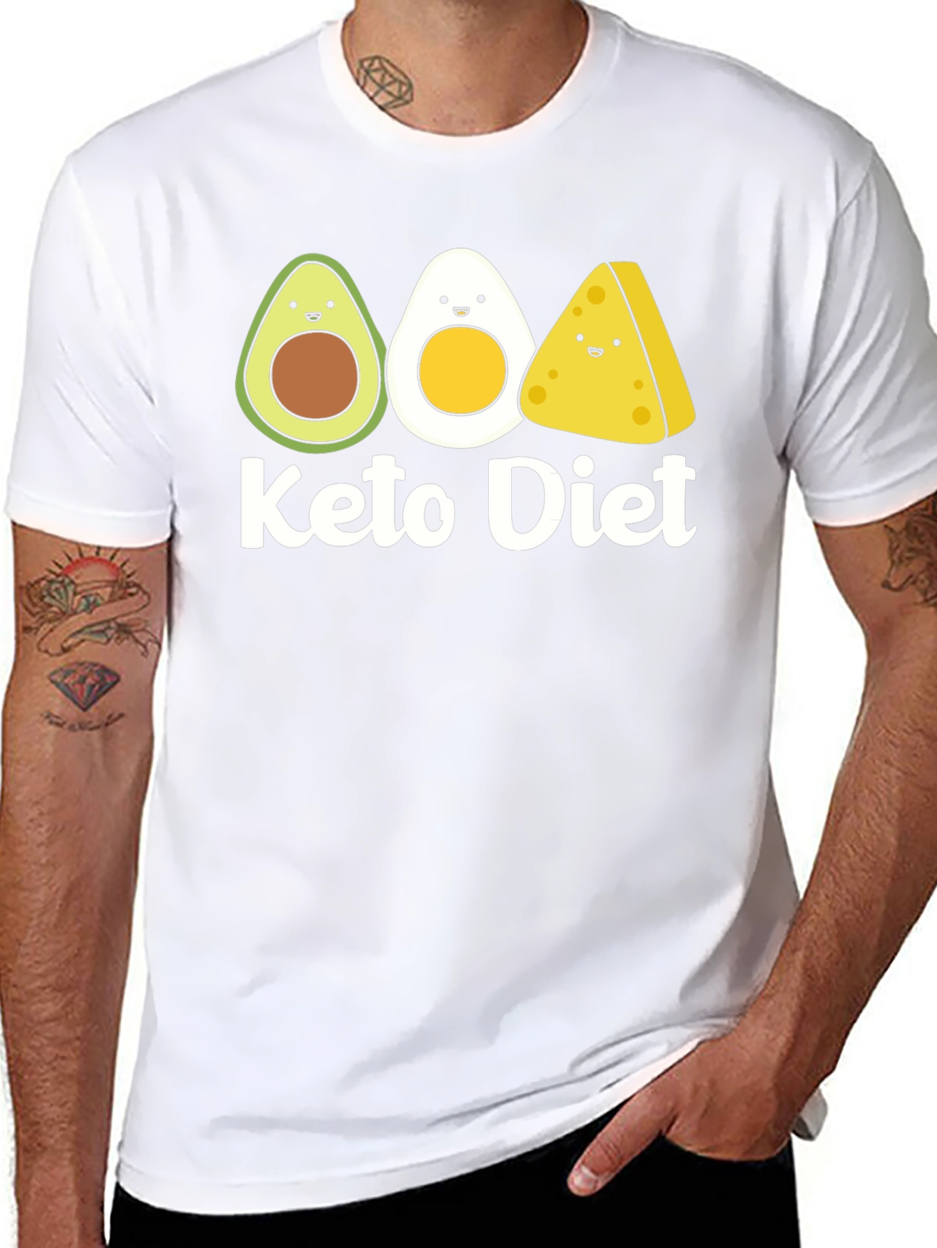 Keto Diet Cartoon Food T-Shirt