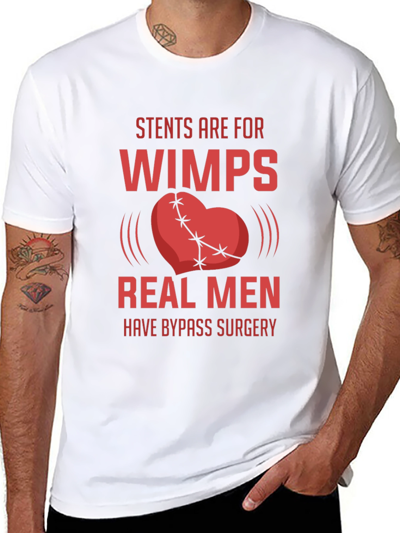 Stents Are For Wimps Mens T-Shirt