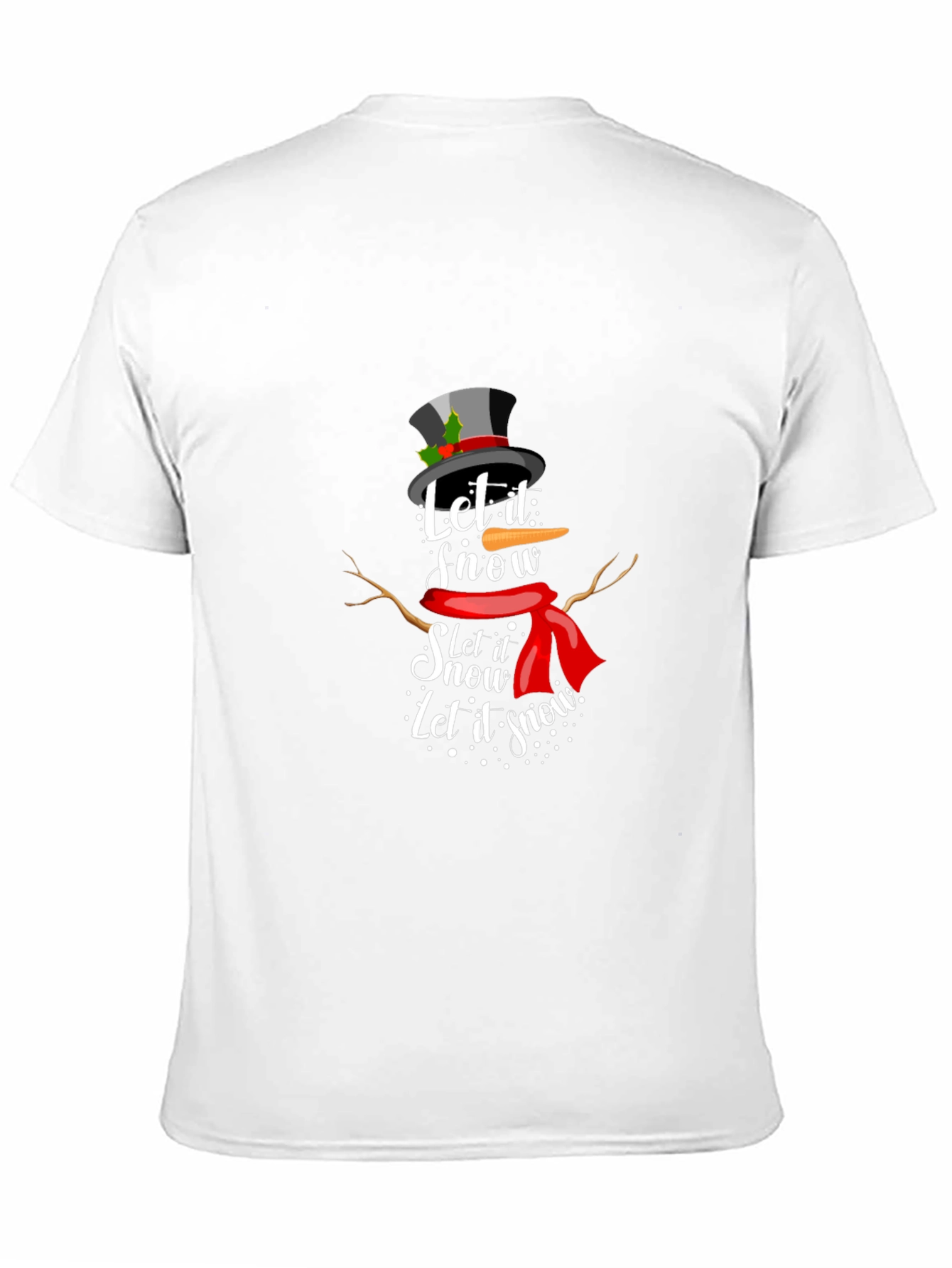Let it Snow! Snowman Graphic Tee - Black