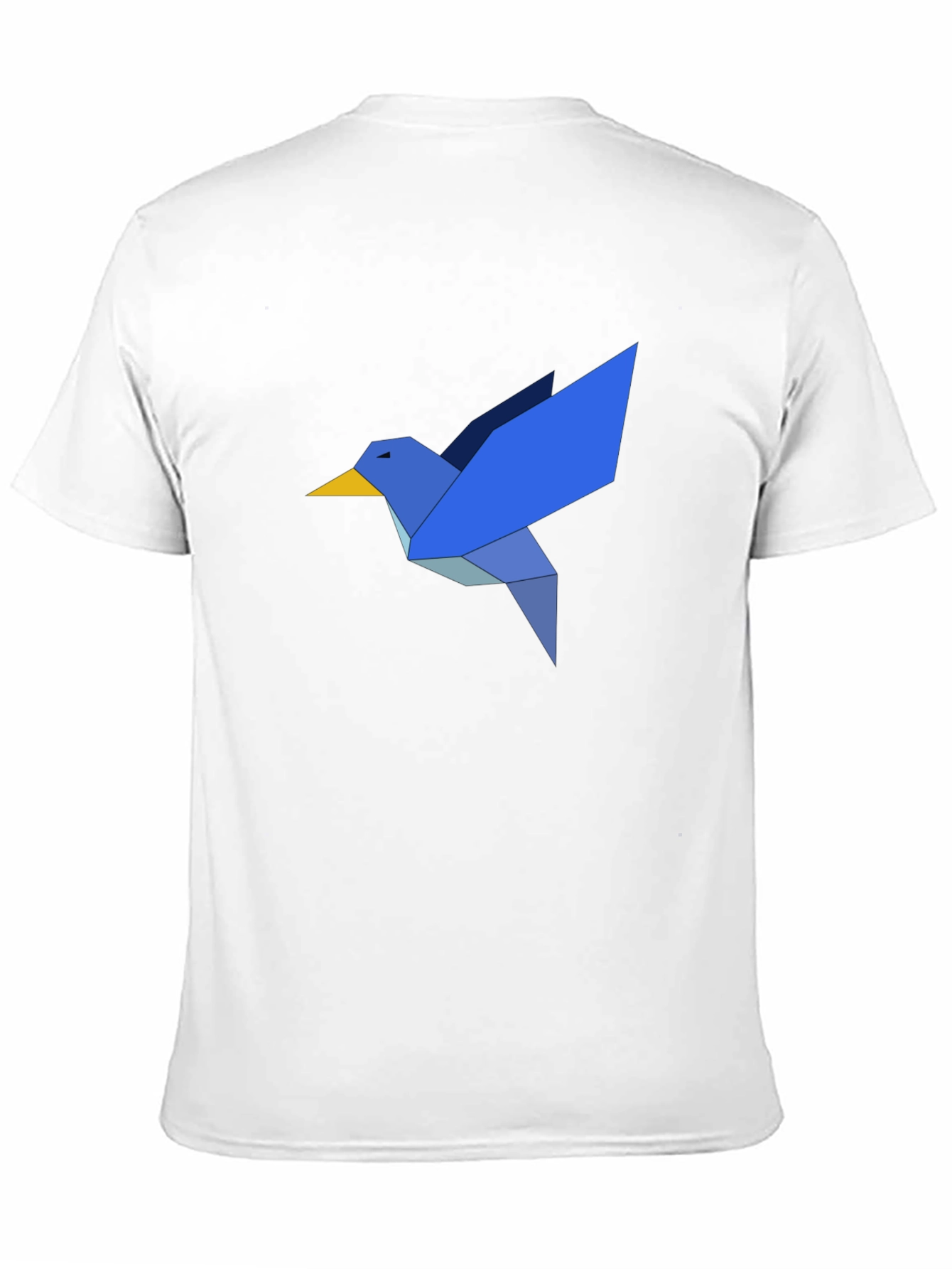 Origami Bird Graphic T-Shirt - Casual Black Tee