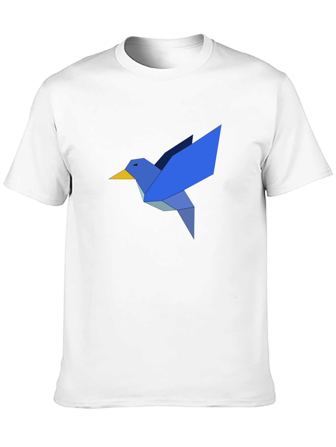 Origami Bird Graphic T-Shirt - Casual Black Tee