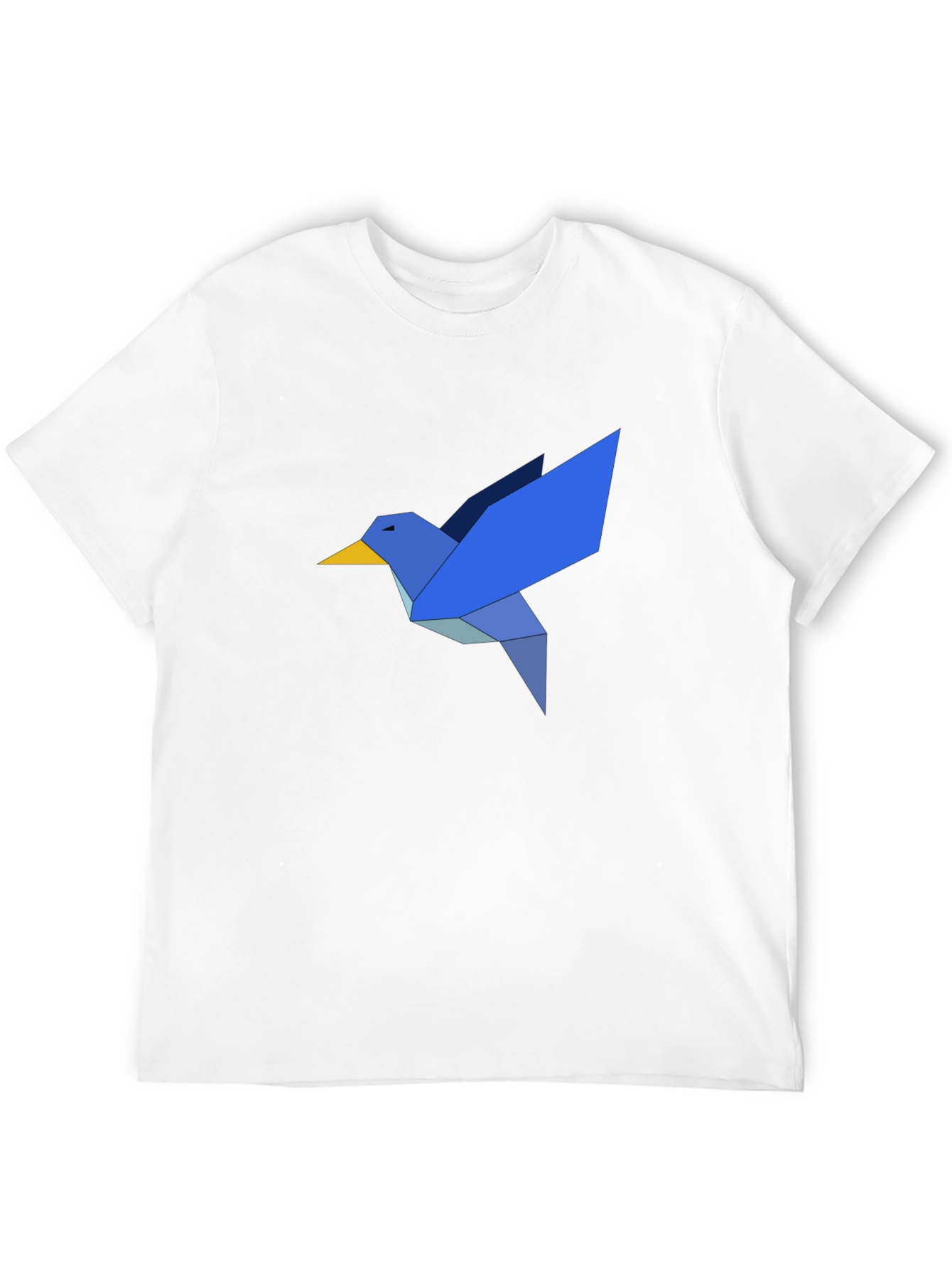 Origami Bird Graphic T-Shirt - Casual Black Tee