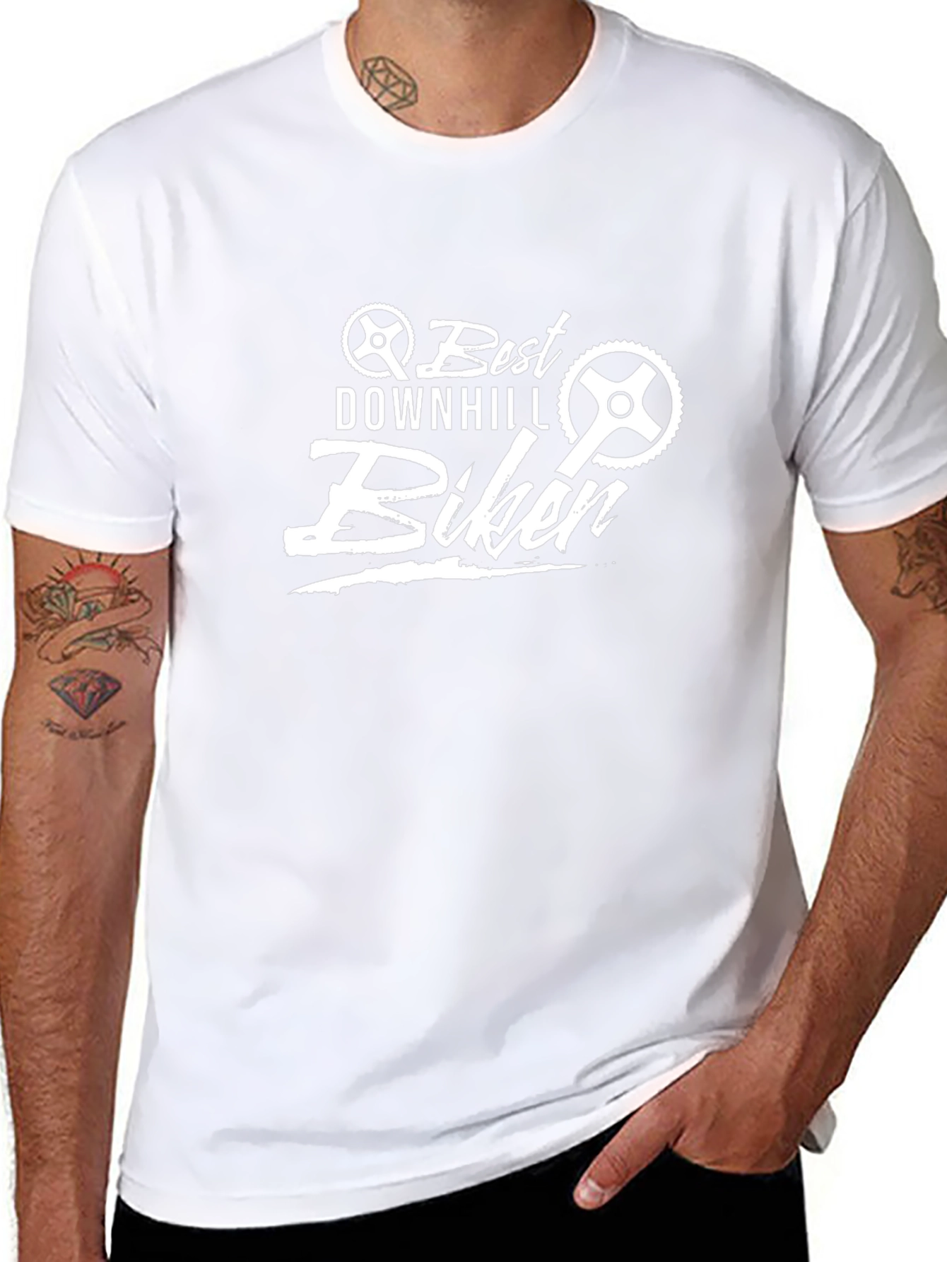 Best Downhill Biker T-Shirt - Black