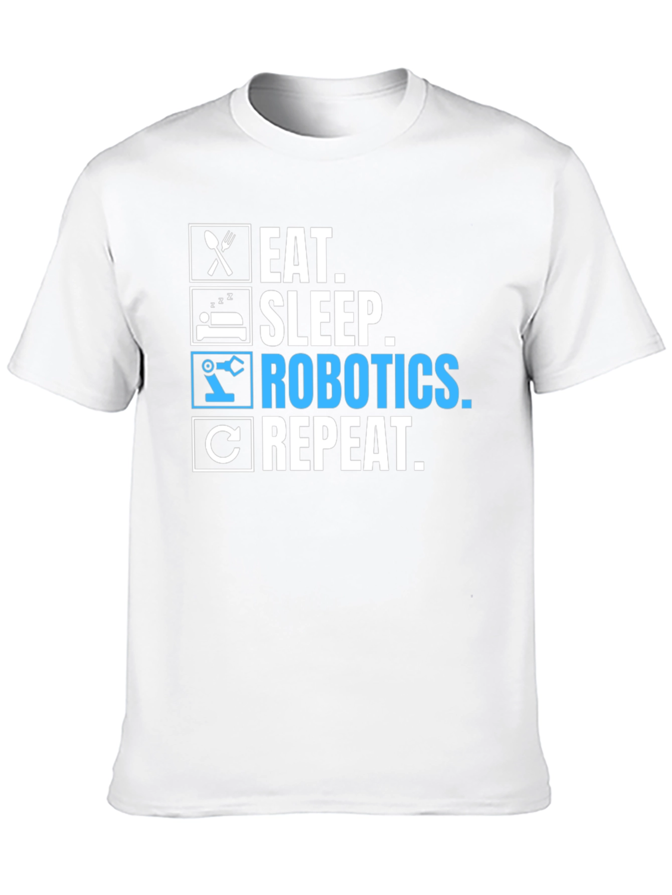 Eat Sleep Robotics Repeat Black T-Shirt