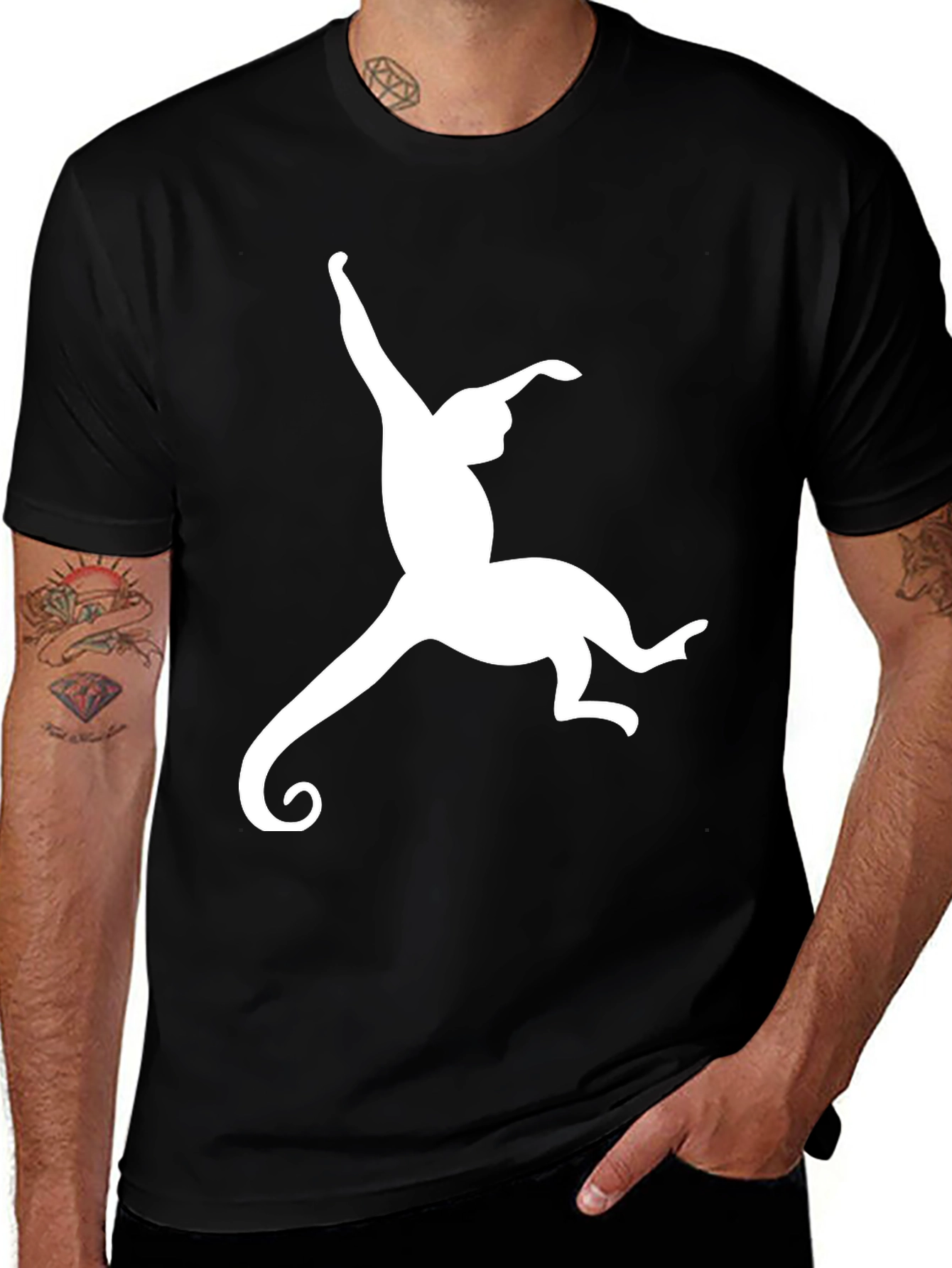 Monkey Graphic Tee - Mens Black T-Shirt