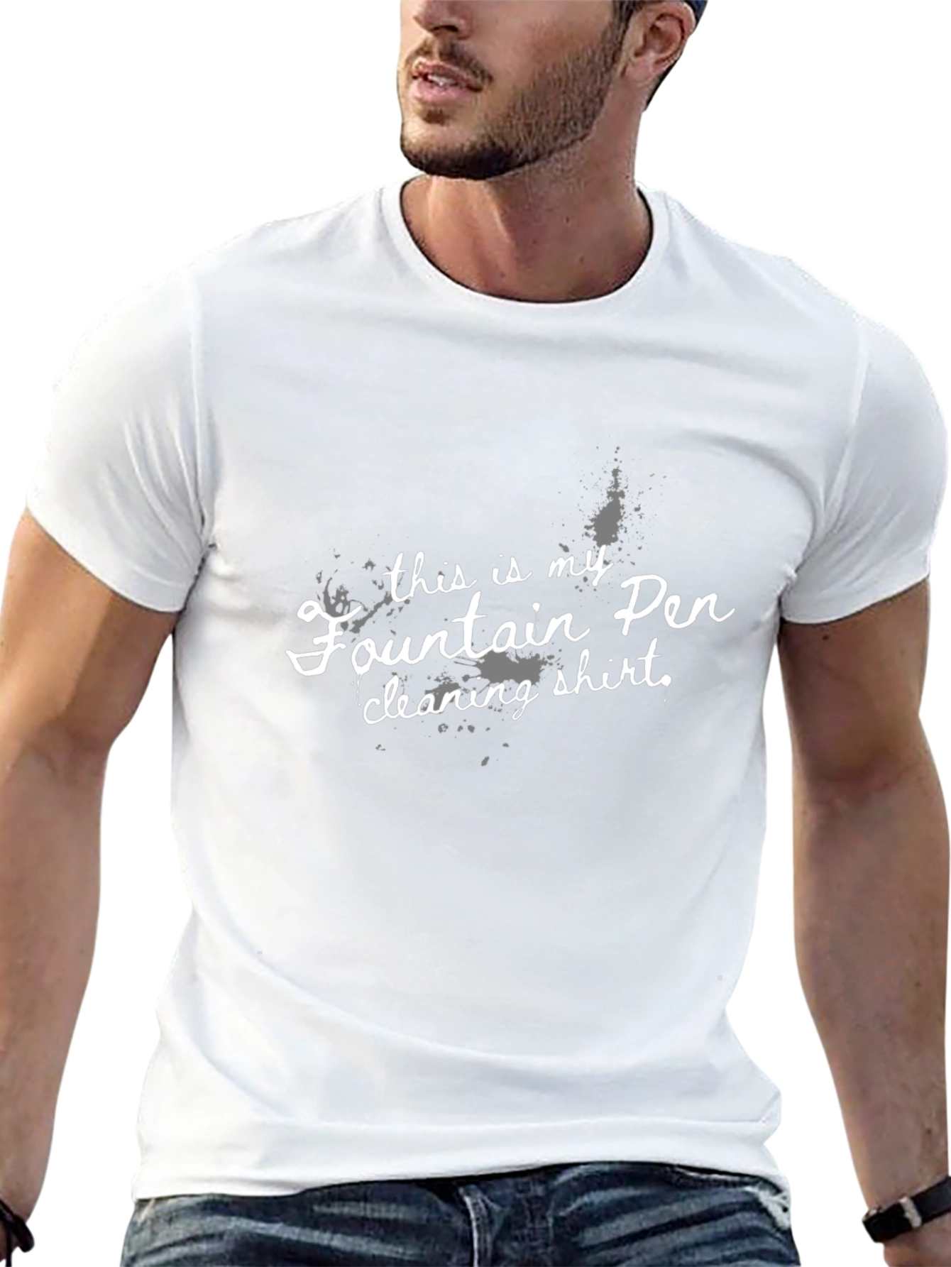 Fountain Pen Cleaning Shirt - Novelty Graphic Tee