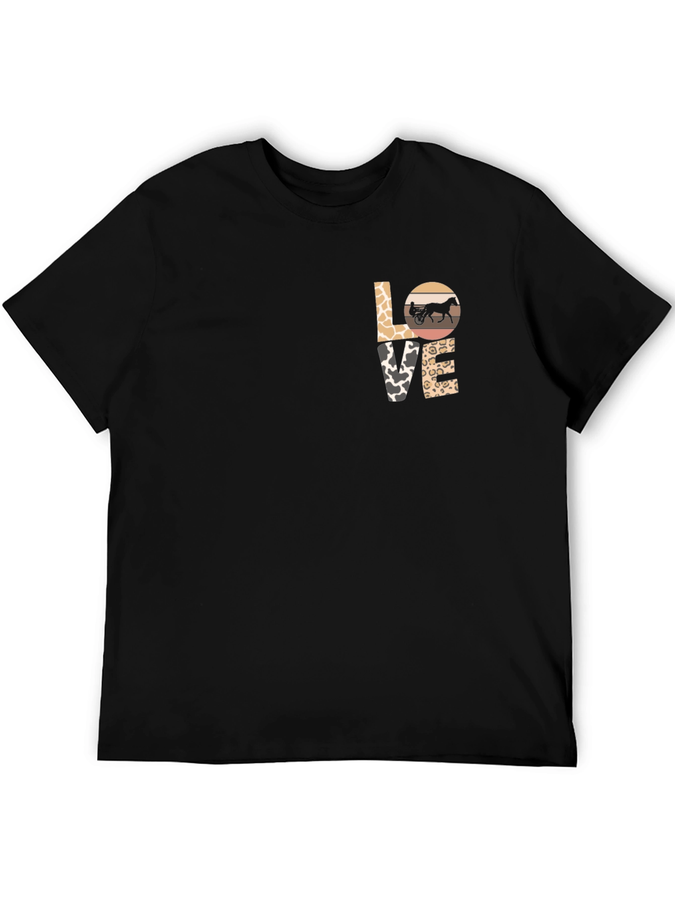 Love Harness Racing Tee - Black Cotton Blend