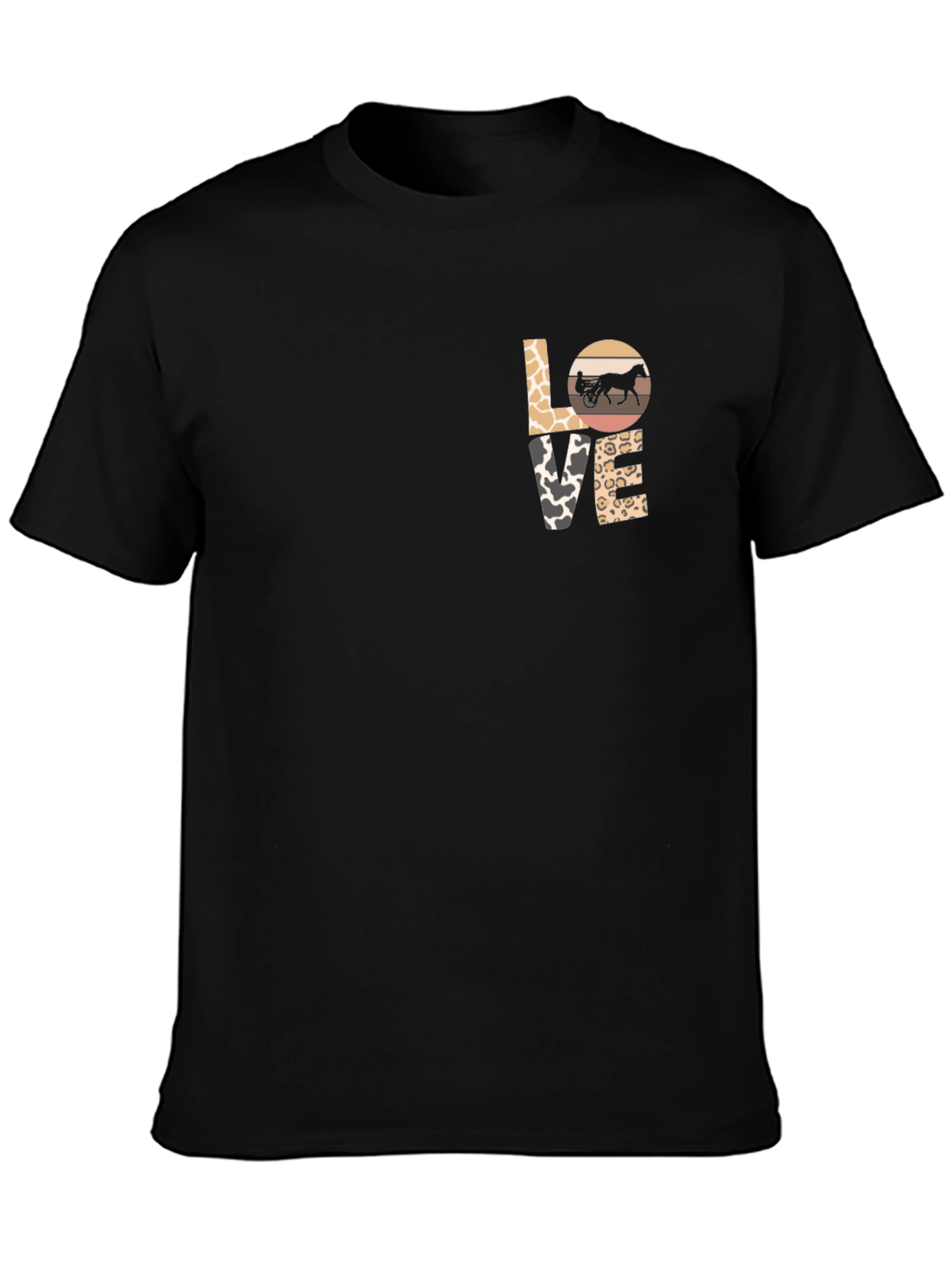 Love Harness Racing Tee - Black Cotton Blend