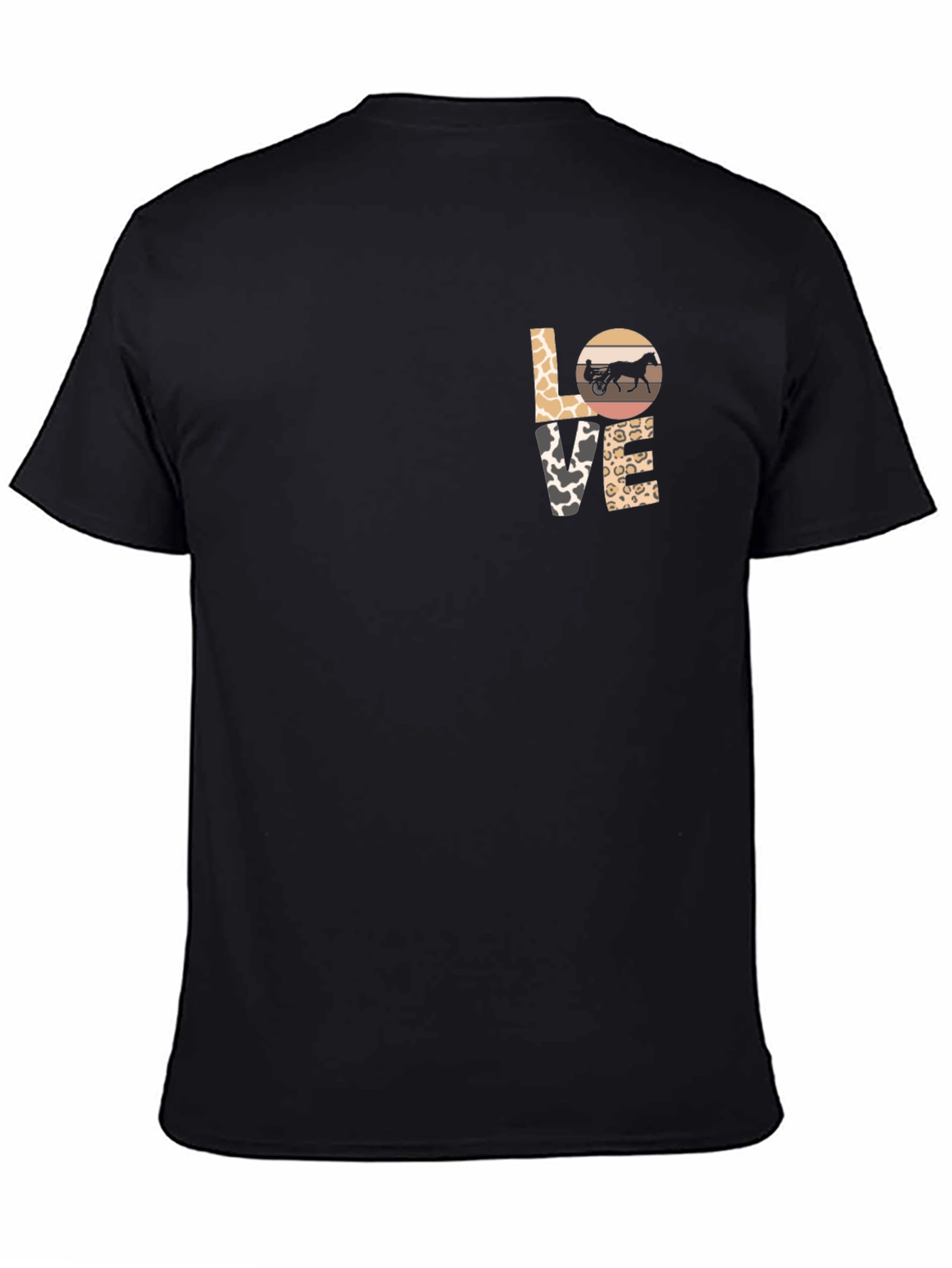 Love Harness Racing Tee - Black Cotton Blend