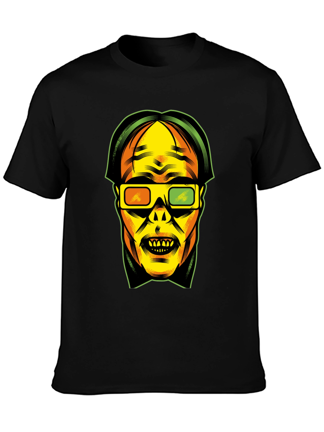 3D Glasses Graphic T-Shirt - Retro Pop Culture Tee