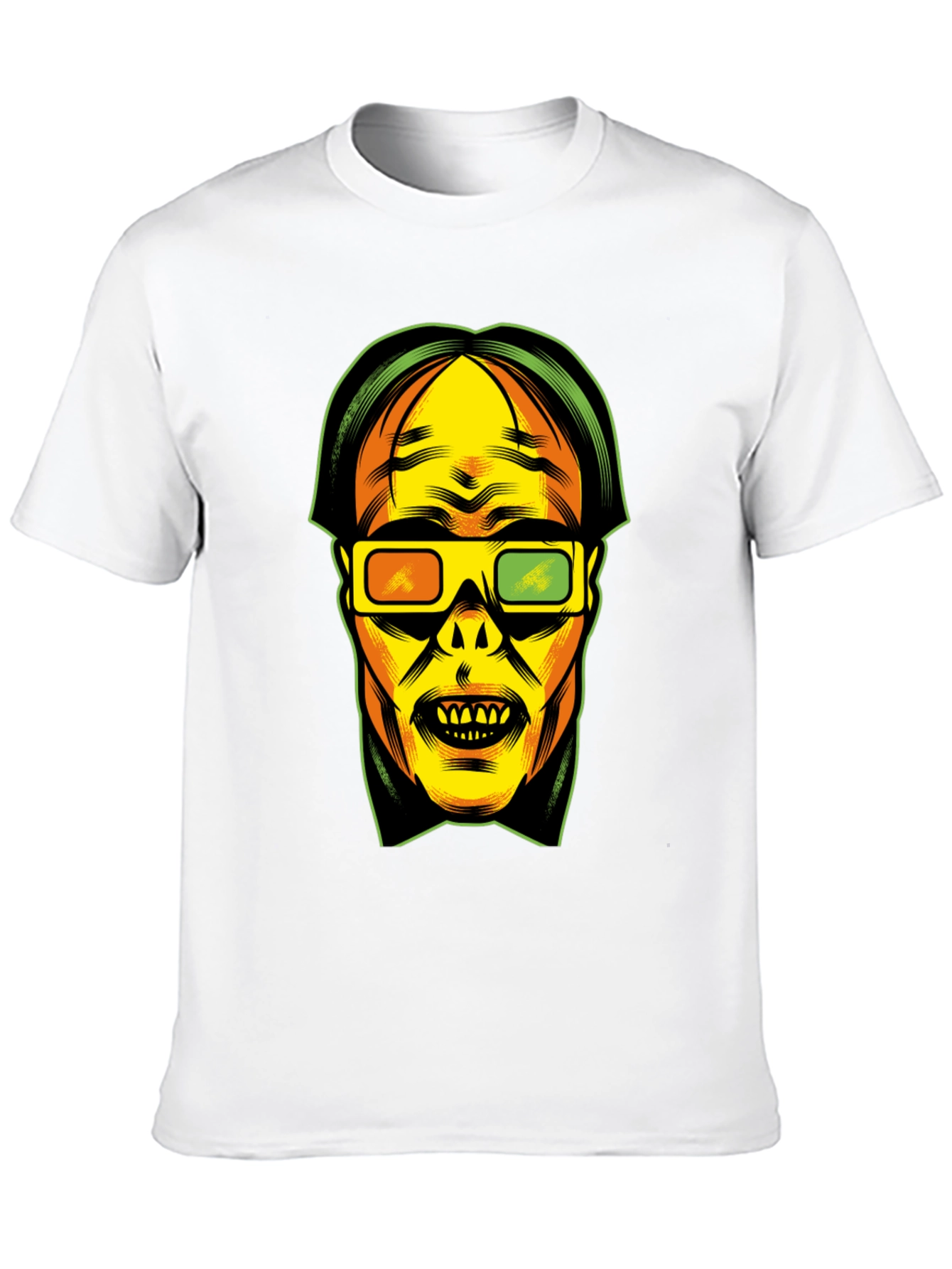 3D Glasses Graphic T-Shirt - Retro Pop Culture Tee