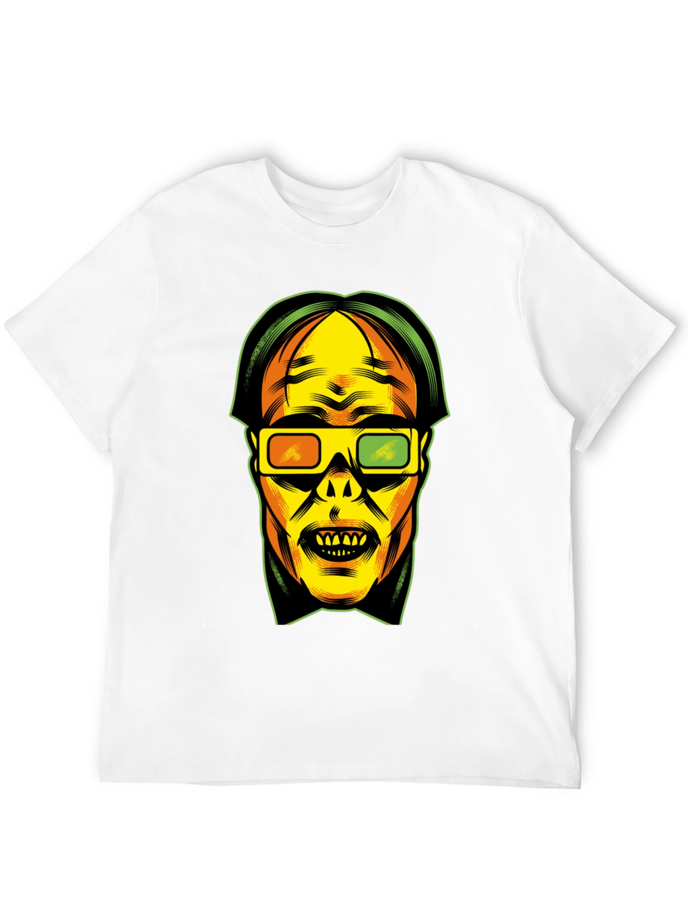 3D Glasses Graphic T-Shirt - Retro Pop Culture Tee