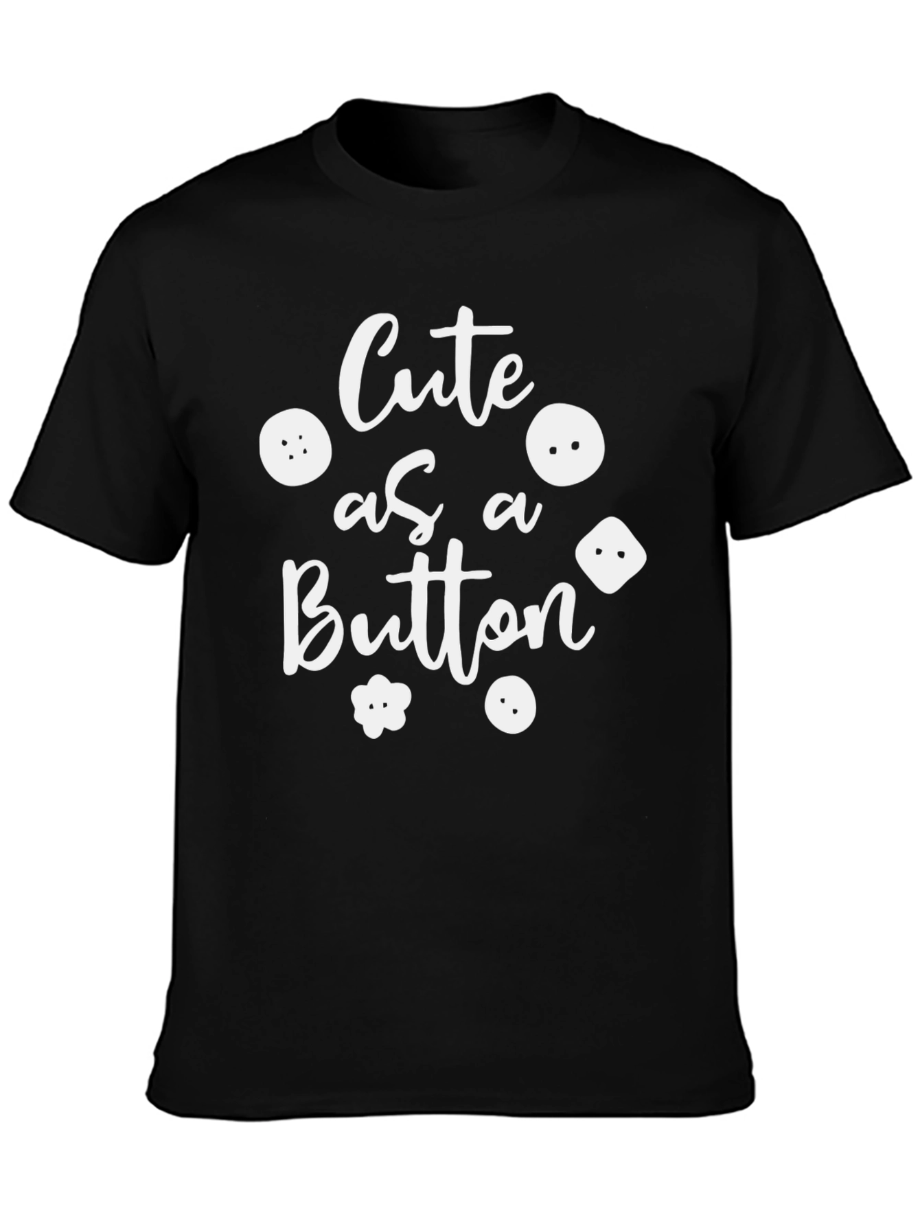 Cute as a Button Graphic T-Shirt