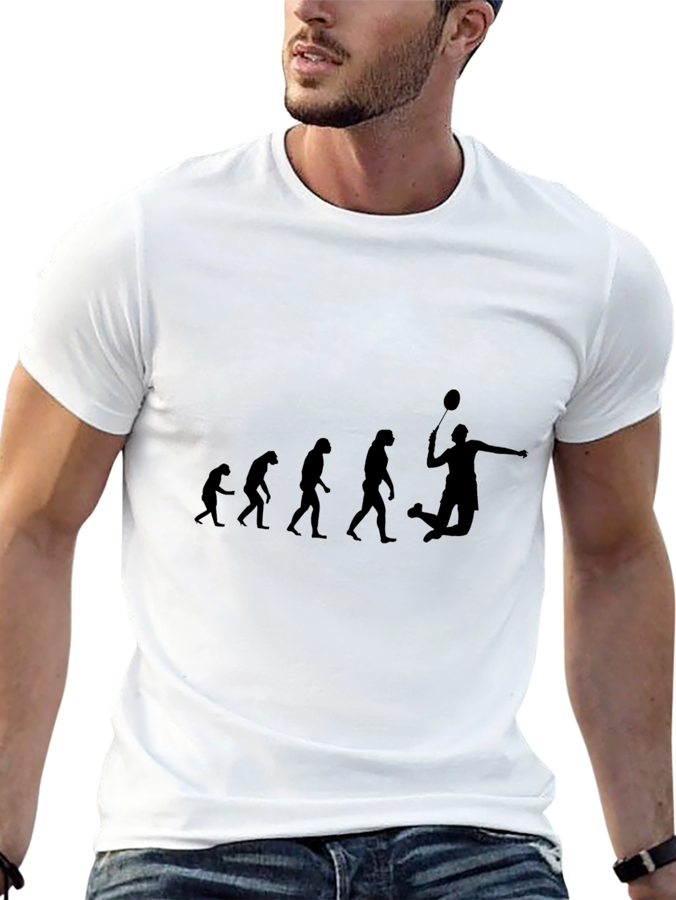Evolution of Badminton T-Shirt