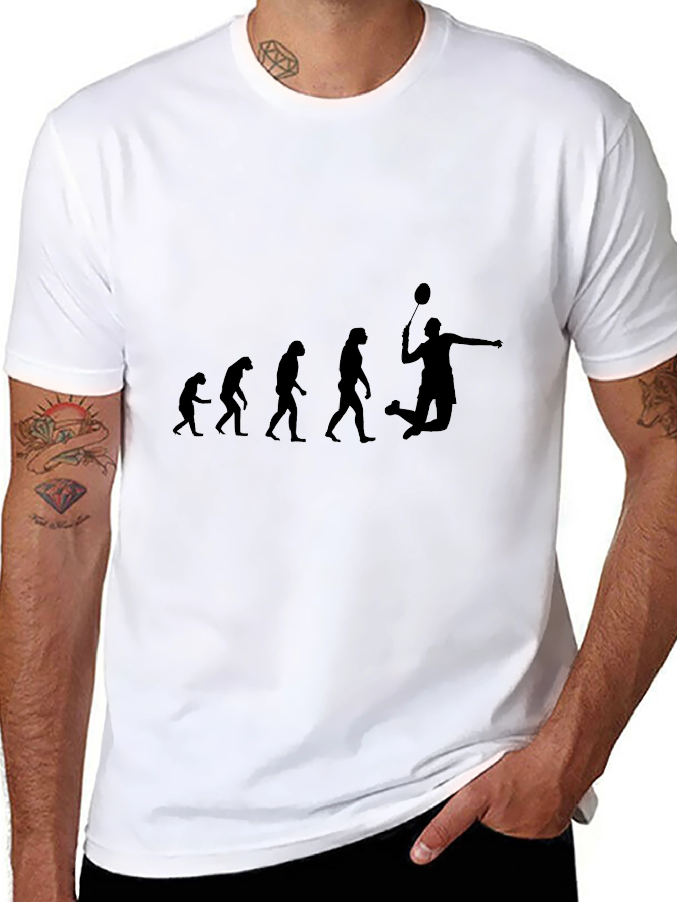 Evolution of Badminton T-Shirt