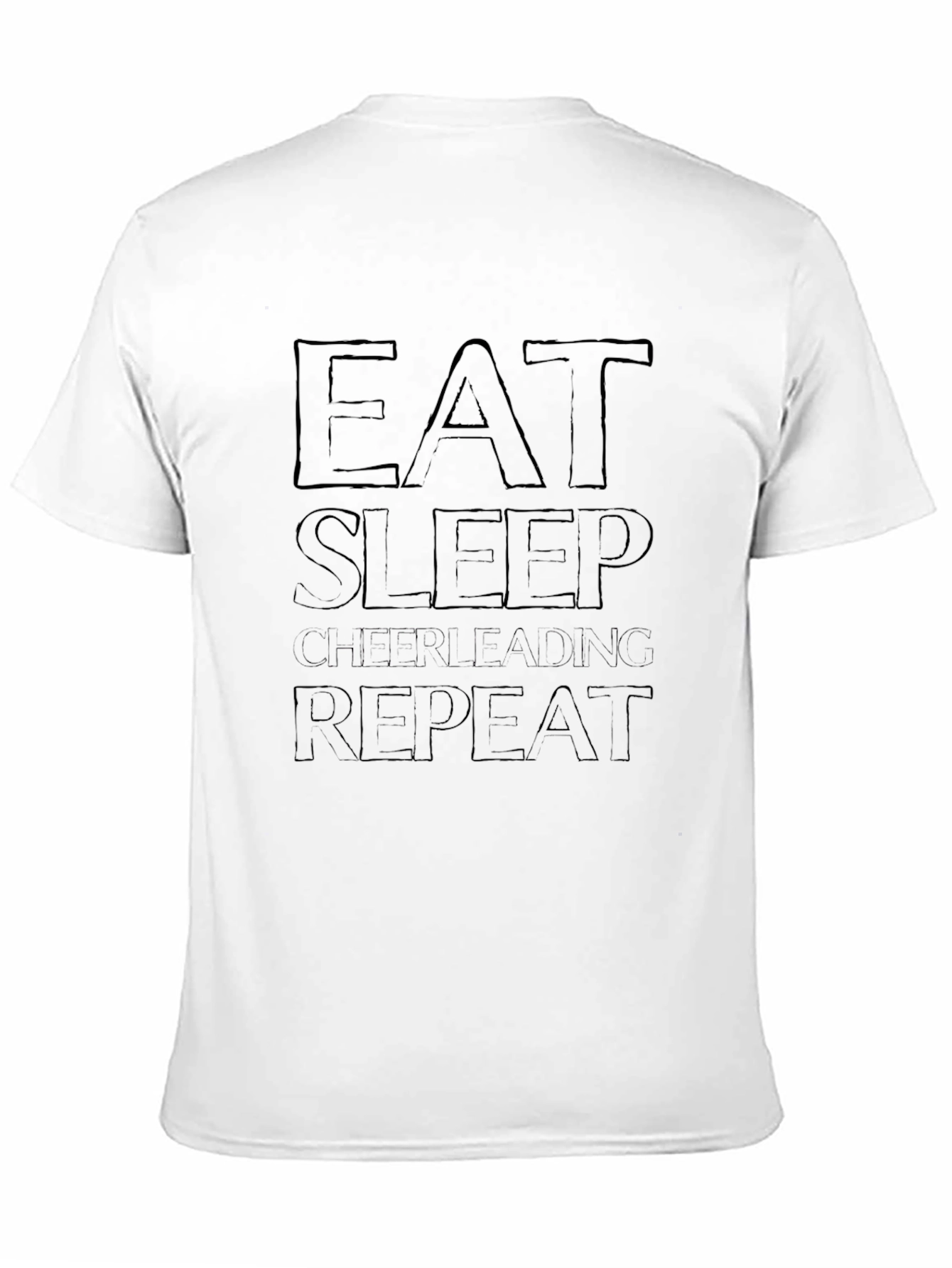 Eat Sleep Cheerleading Repeat Black T-Shirt