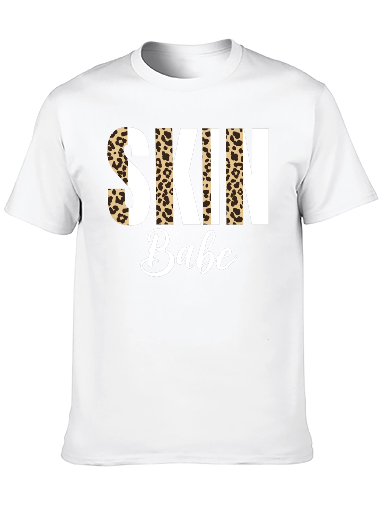 Skin Babe Leopard Print Graphic Tee
