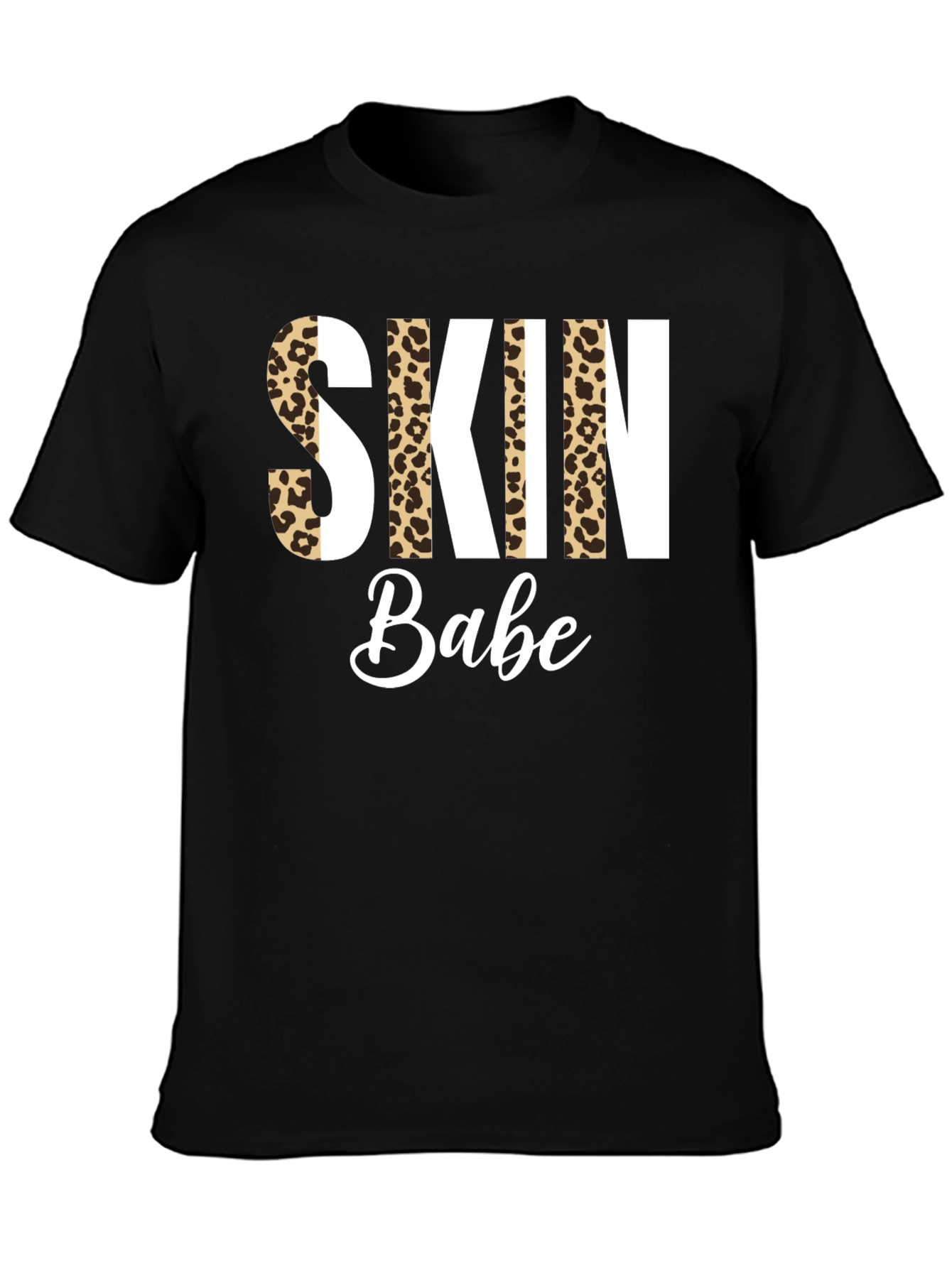 Skin Babe Leopard Print Graphic Tee