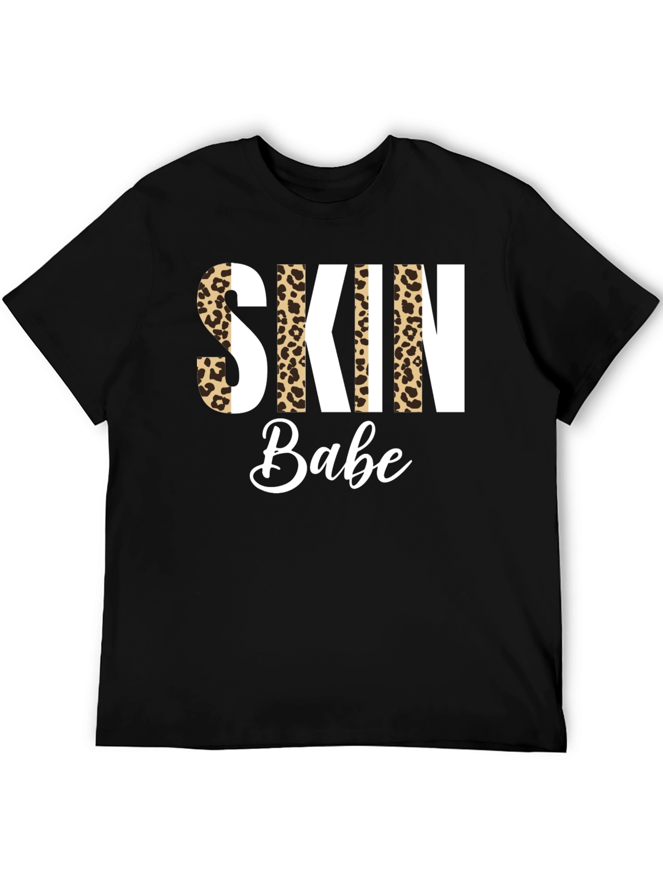 Skin Babe Leopard Print Graphic Tee