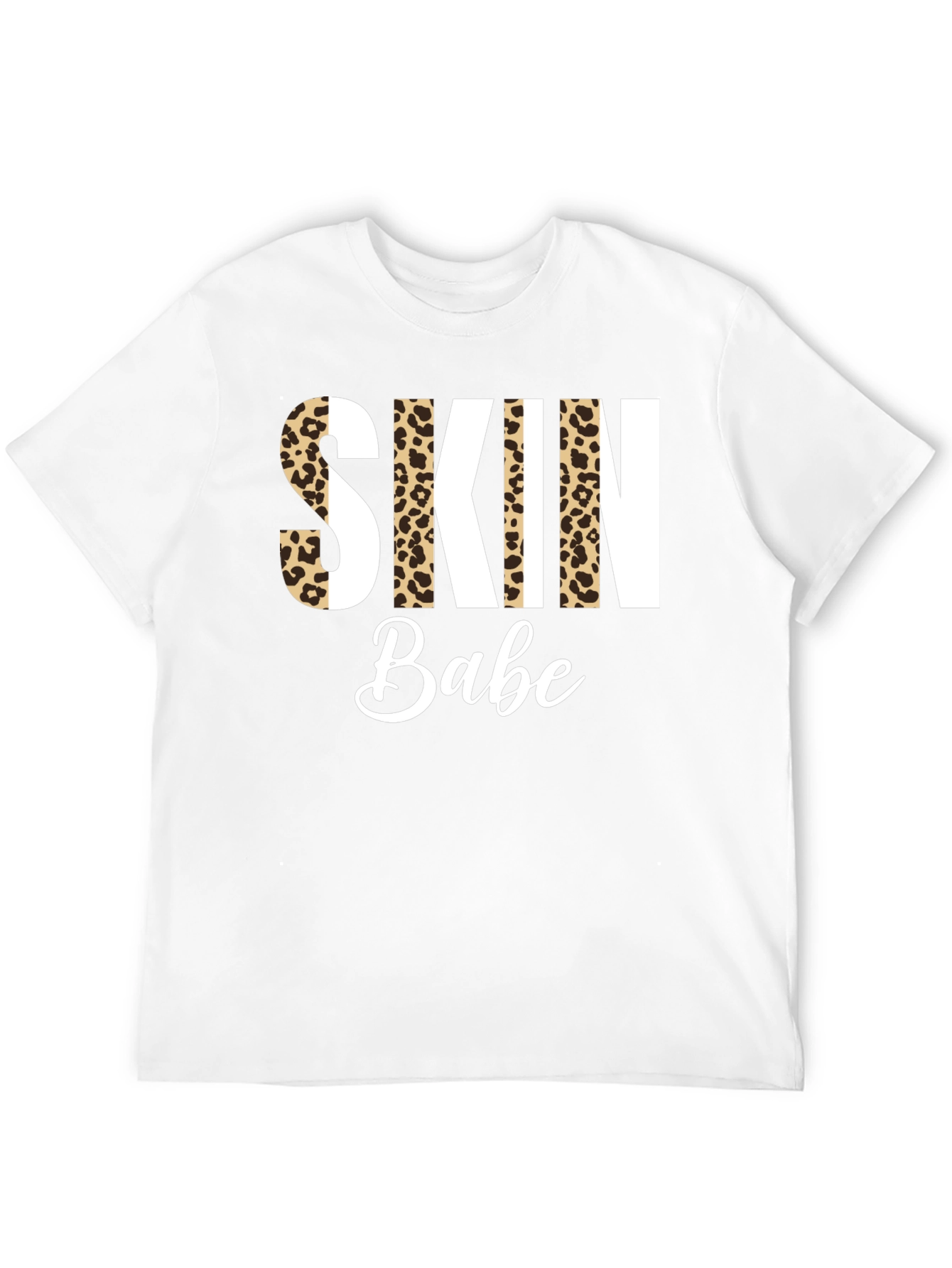 Skin Babe Leopard Print Graphic Tee