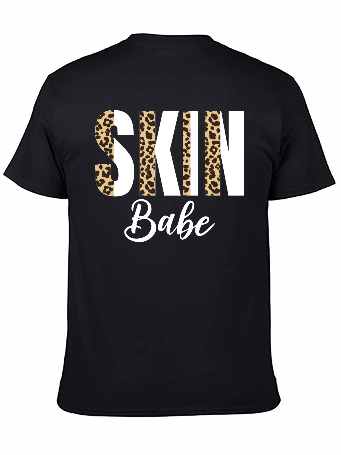 Skin Babe Leopard Print Graphic Tee