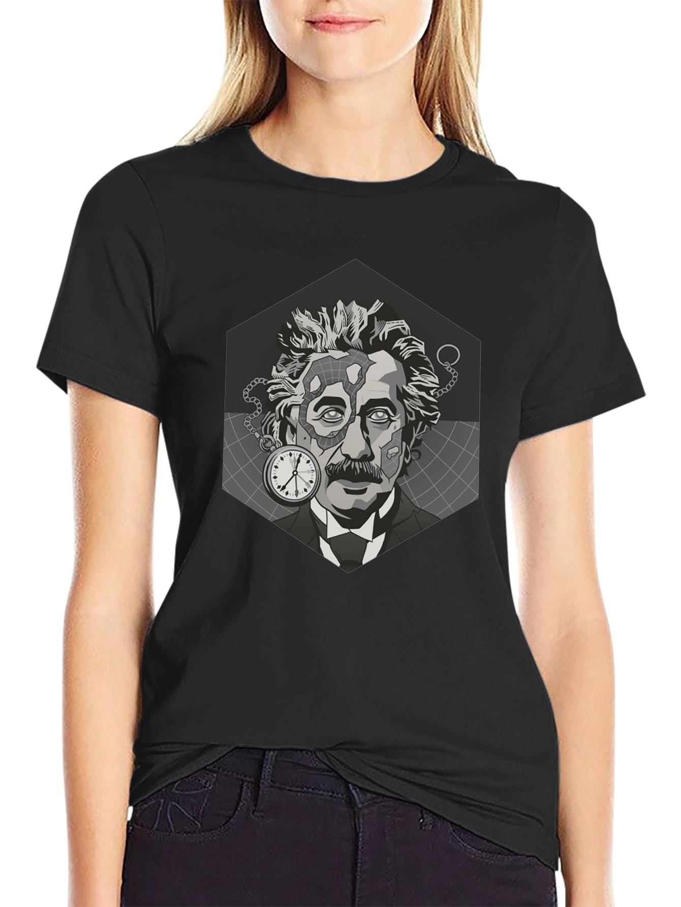 Einstein Graphic T-Shirt - Black