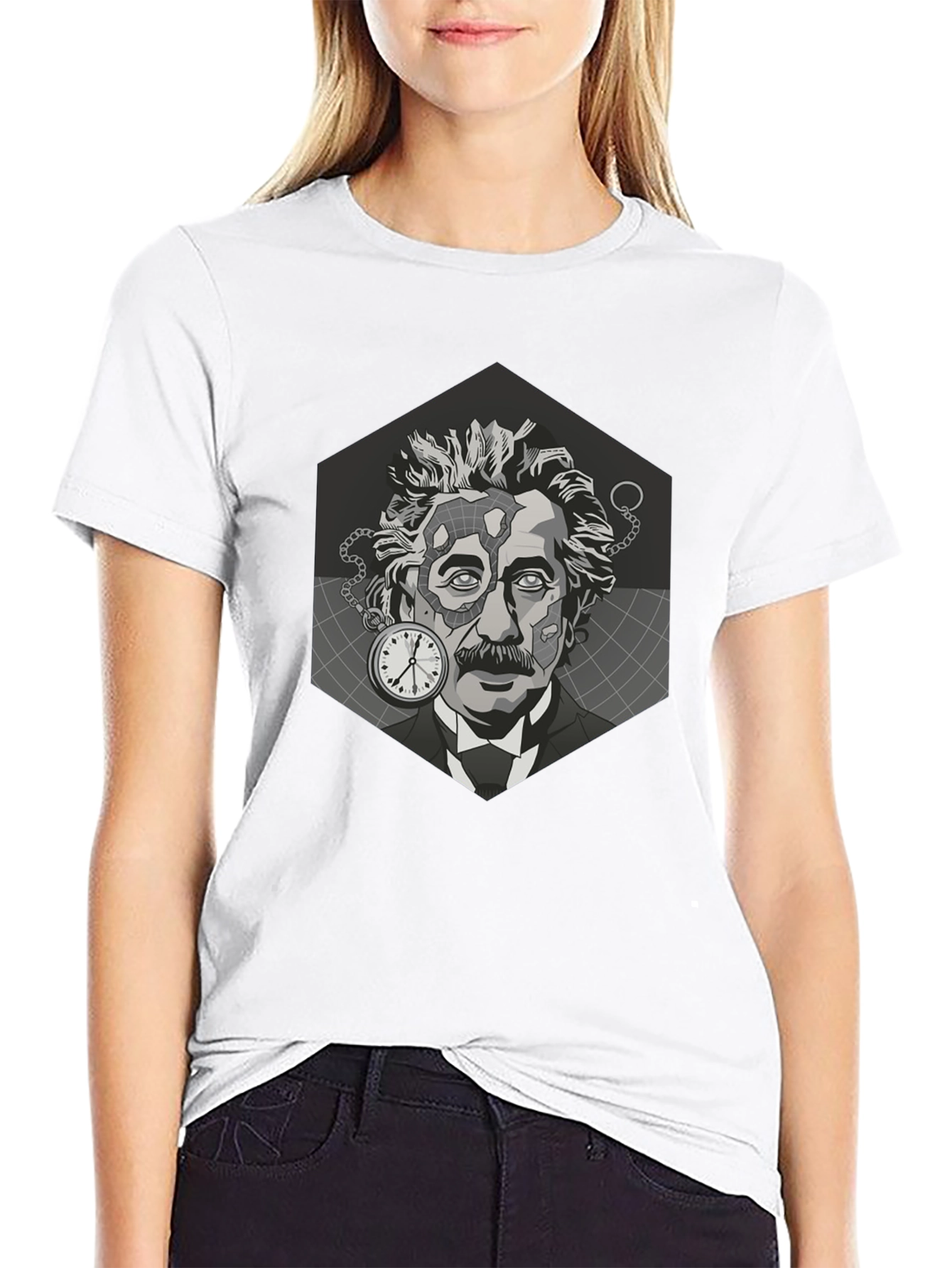 Einstein Graphic T-Shirt - Black