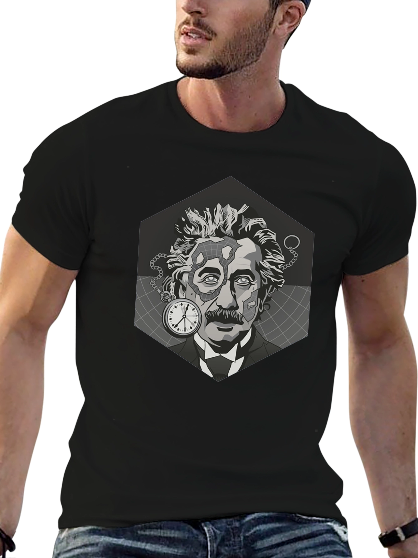 Einstein Graphic T-Shirt - Black