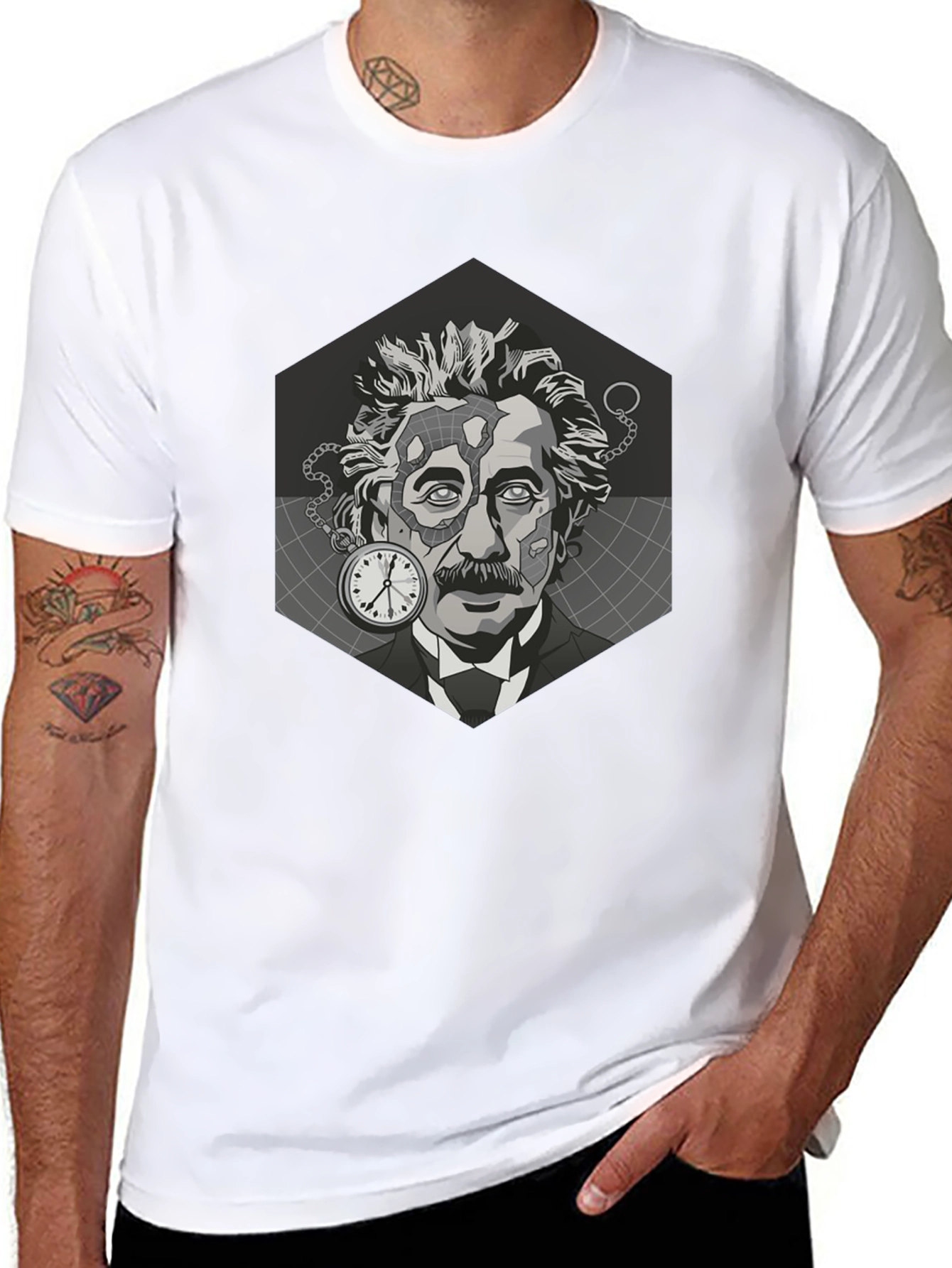 Einstein Graphic T-Shirt - Black