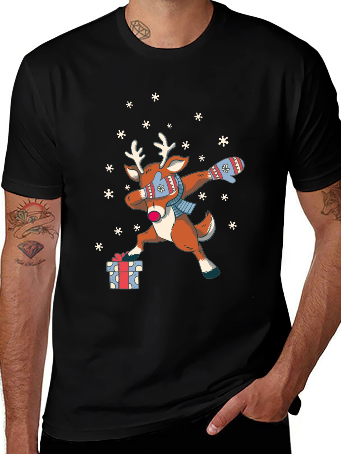 Dabbing Reindeer Christmas T-Shirt