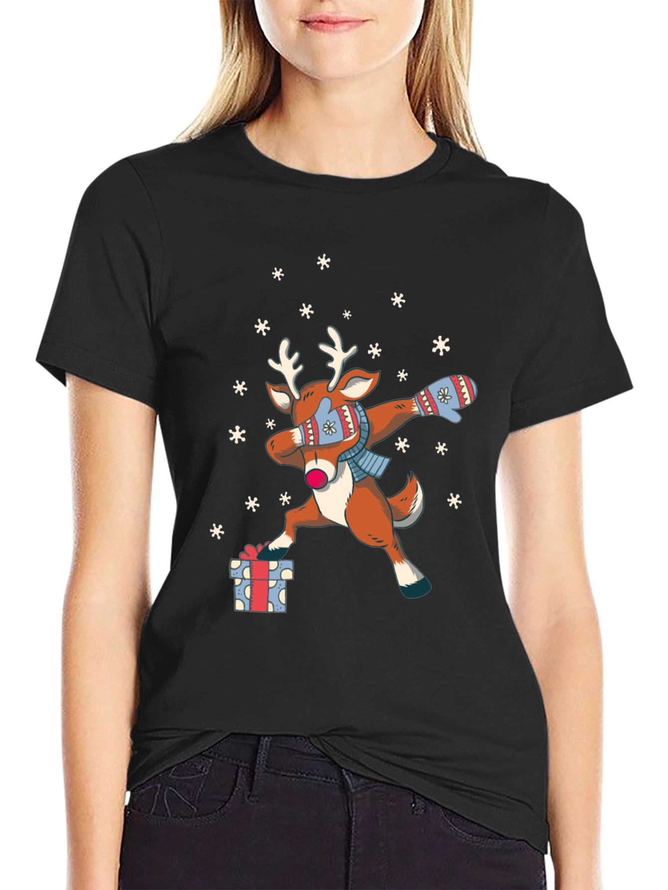 Dabbing Reindeer Christmas T-Shirt