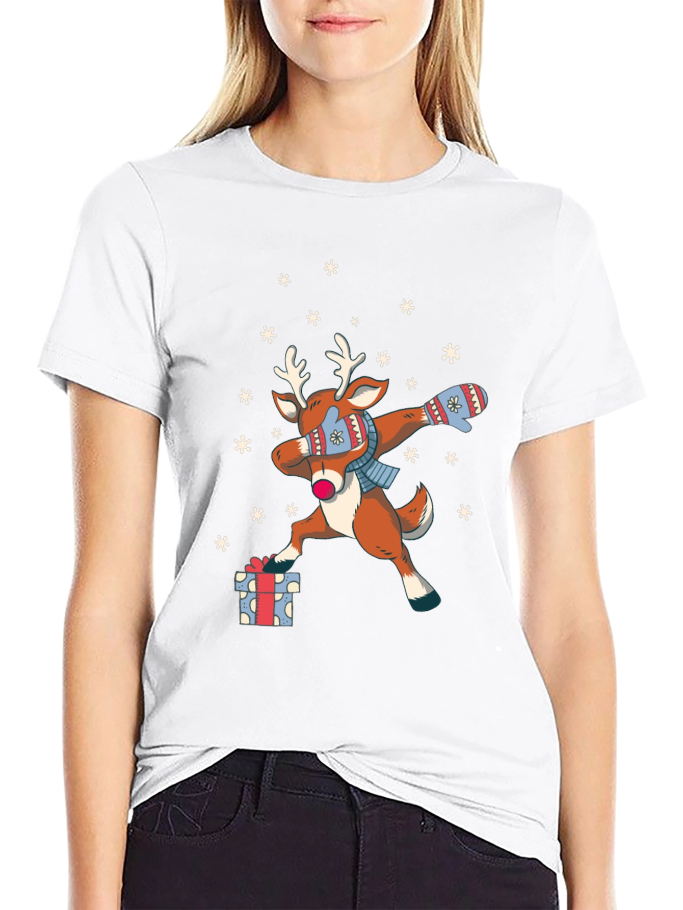 Dabbing Reindeer Christmas T-Shirt