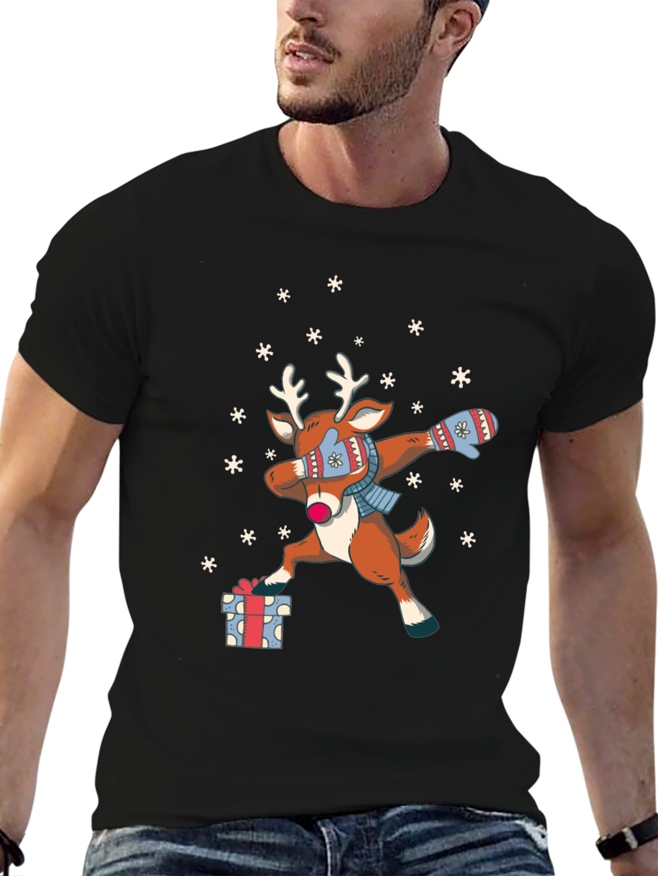 Dabbing Reindeer Christmas T-Shirt