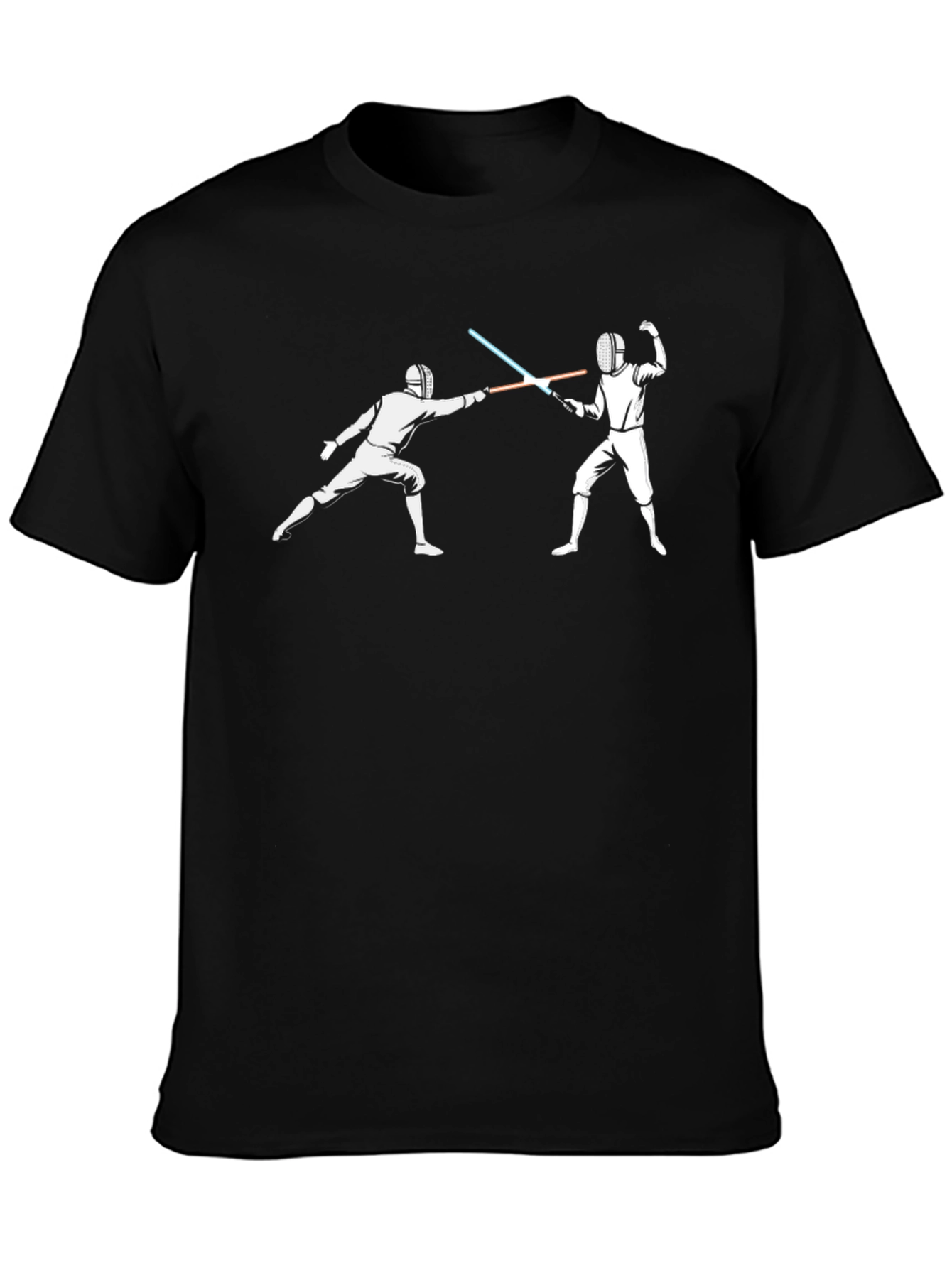 Fencing Lightsaber Duel Graphic Tee