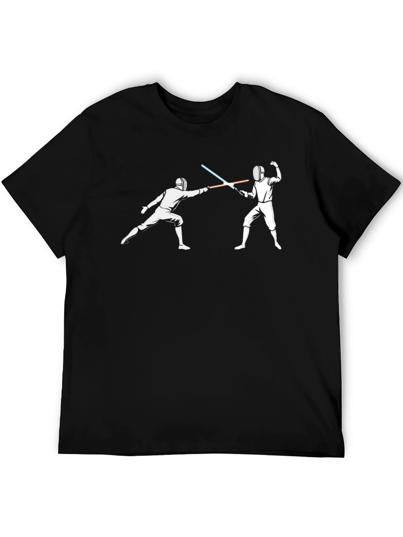 Fencing Lightsaber Duel Graphic Tee