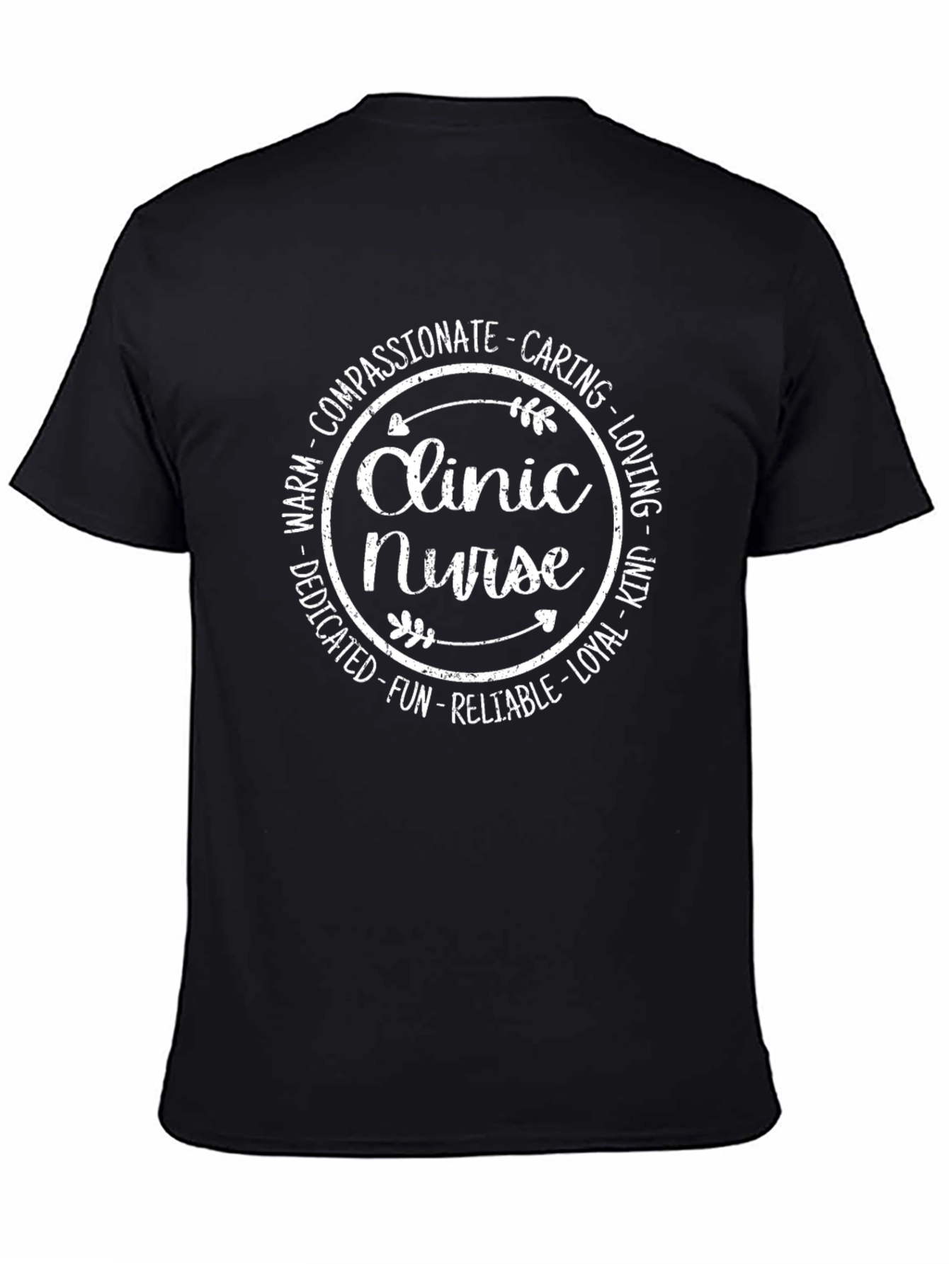 Clinic Nurse T-Shirt - Compassionate Caring Gift