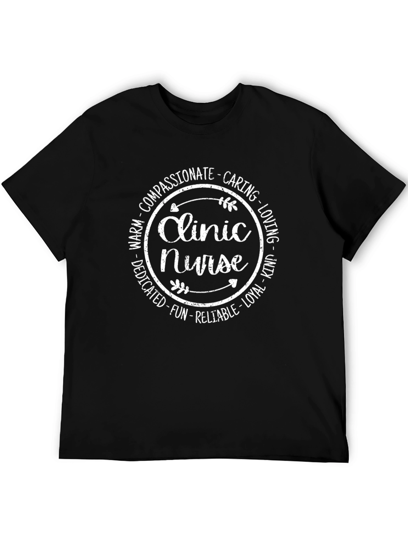 Clinic Nurse T-Shirt - Compassionate Caring Gift