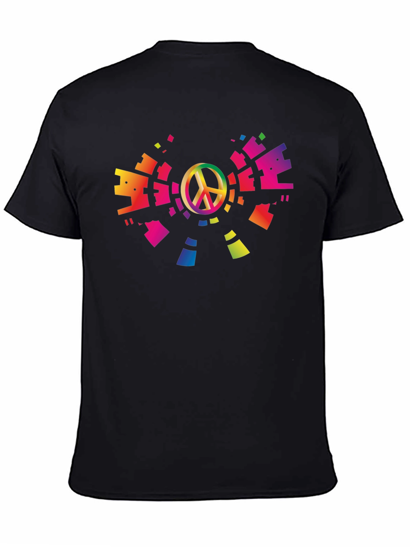 Peace Sign Rainbow Graphic T-Shirt